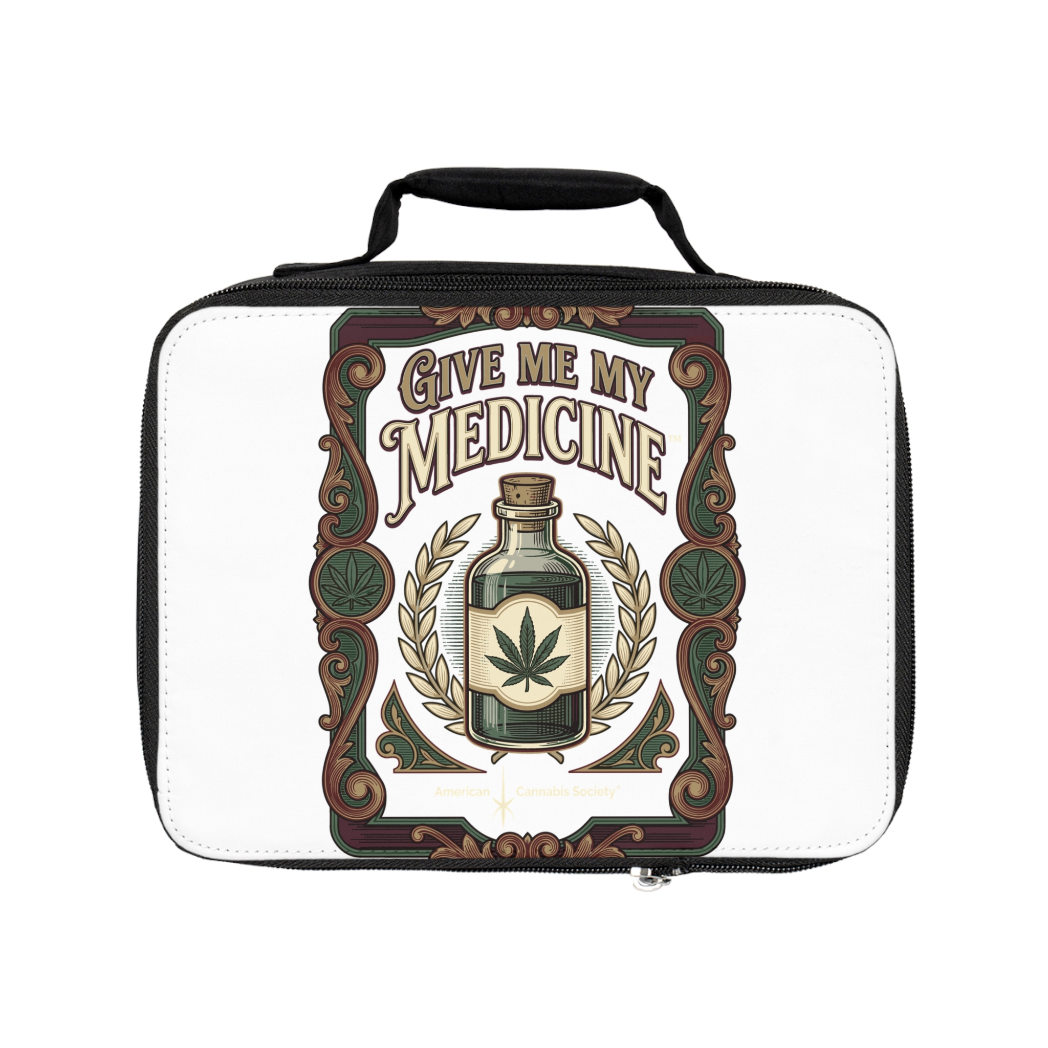 Give Me My Medicine™ Insulated Lunch Bag – Black