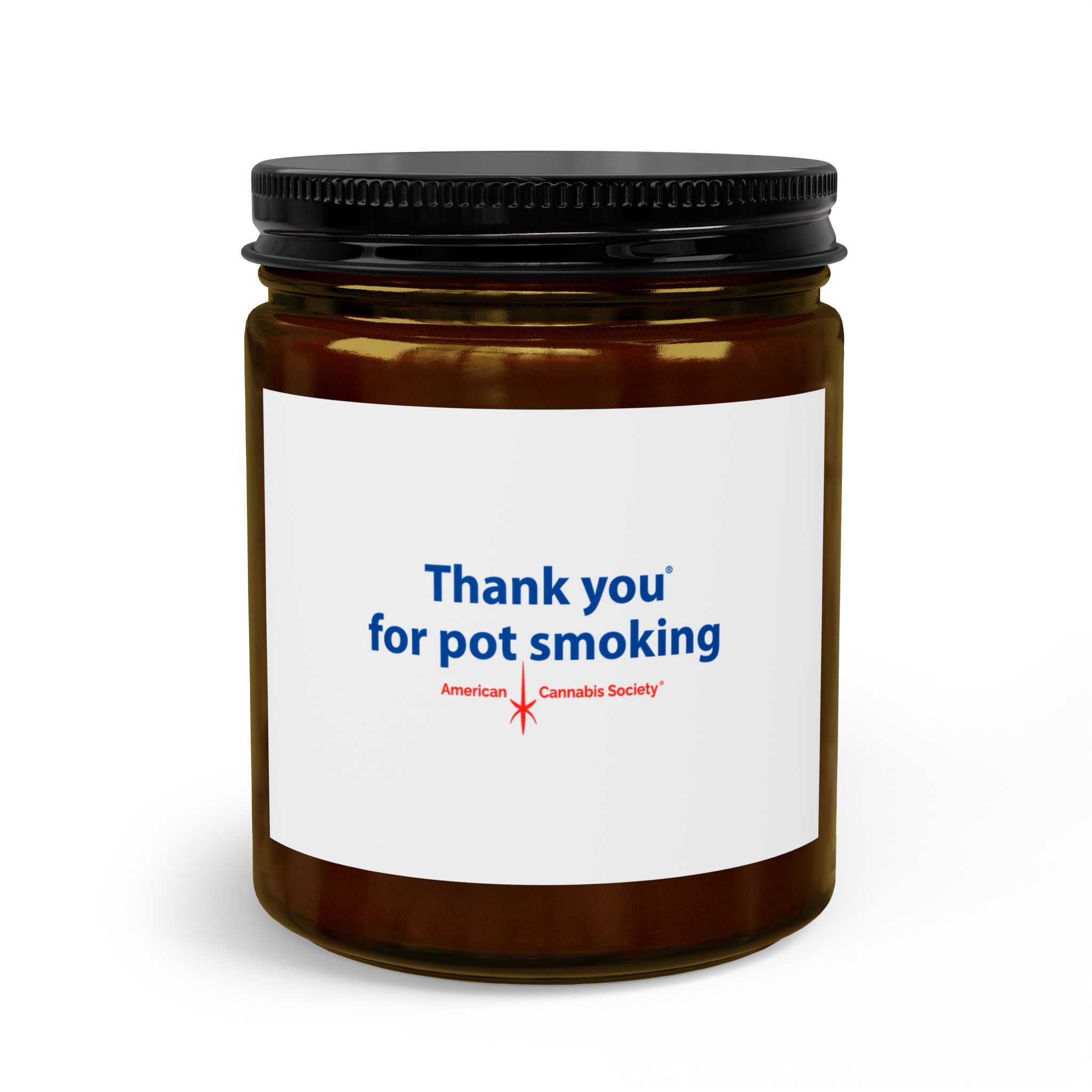 Thank You For Pot Smoking® Candle Gift Set with Wick Trimmer – 9oz / Amber