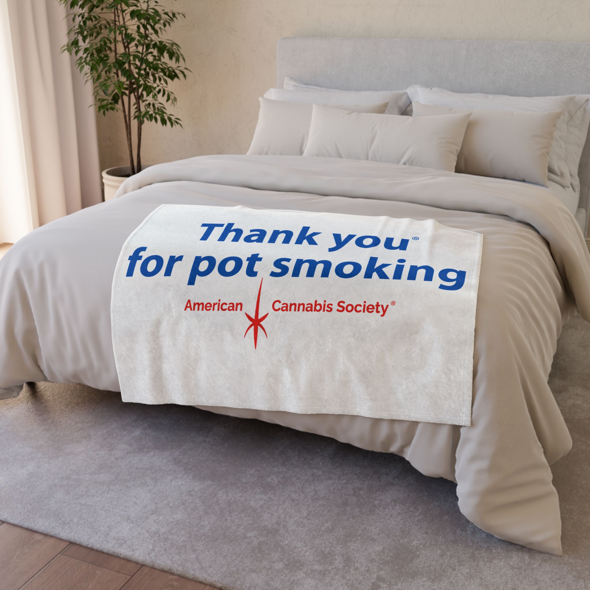 Thank You For Pot Smoking® Soft Polyester Blanket – view 3