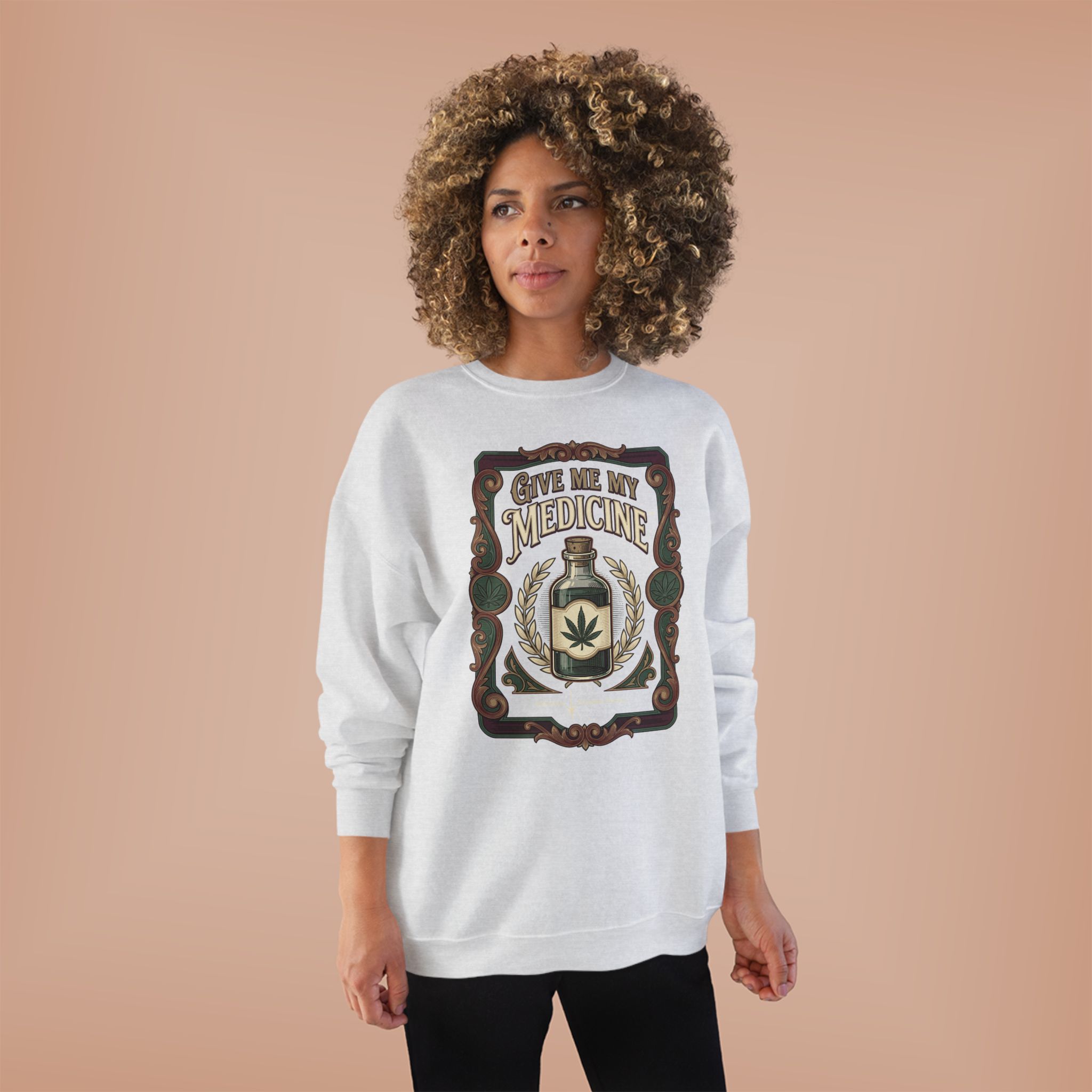 Give Me My Medicine™ Crewneck Sweatshirt – Ash, view 3