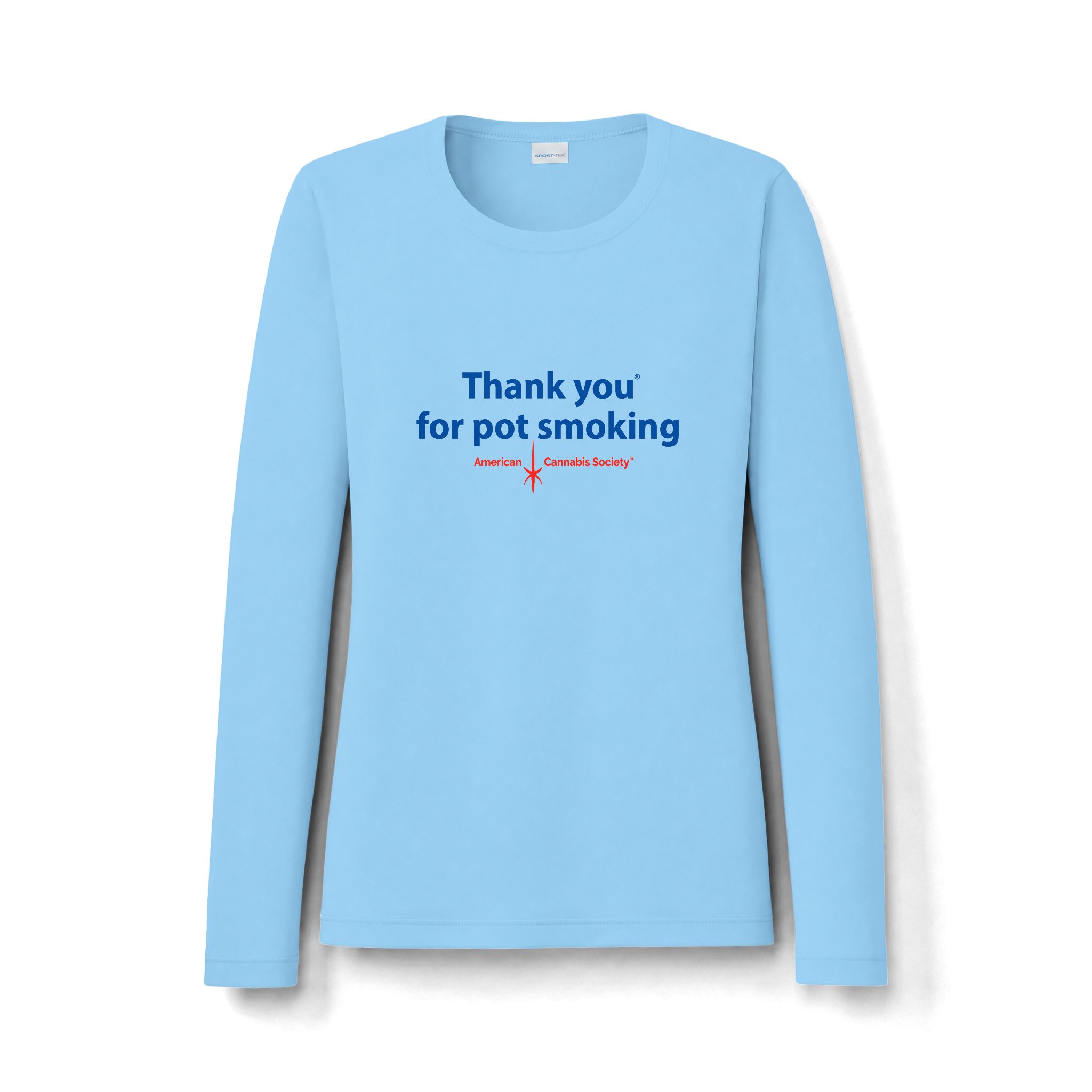 Thank You For Pot Smoking® Women's UPF 50 Long Sleeve – Light Blue