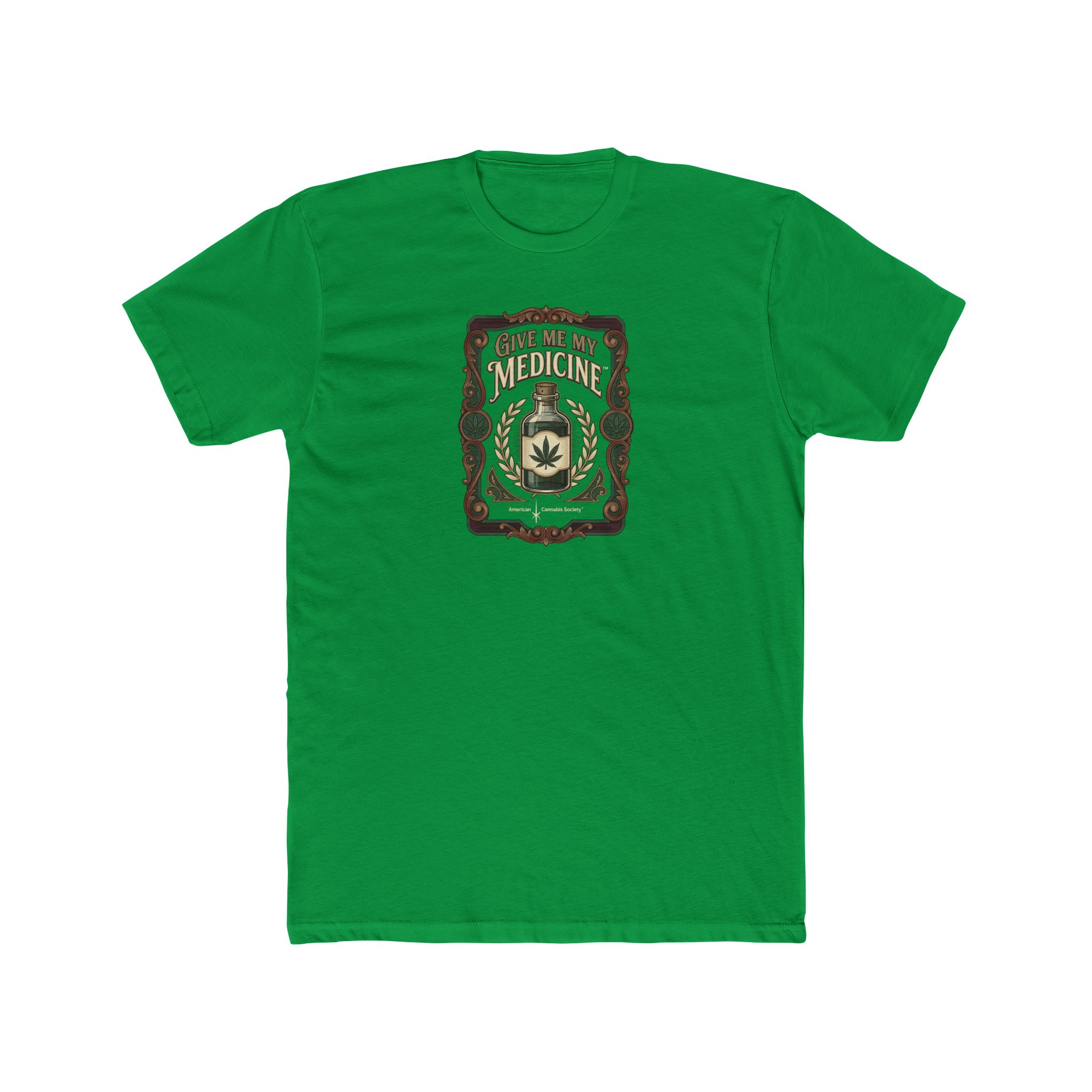Give Me My Medicine™ Unisex Cotton Crew Tee – Solid Kelly Green
