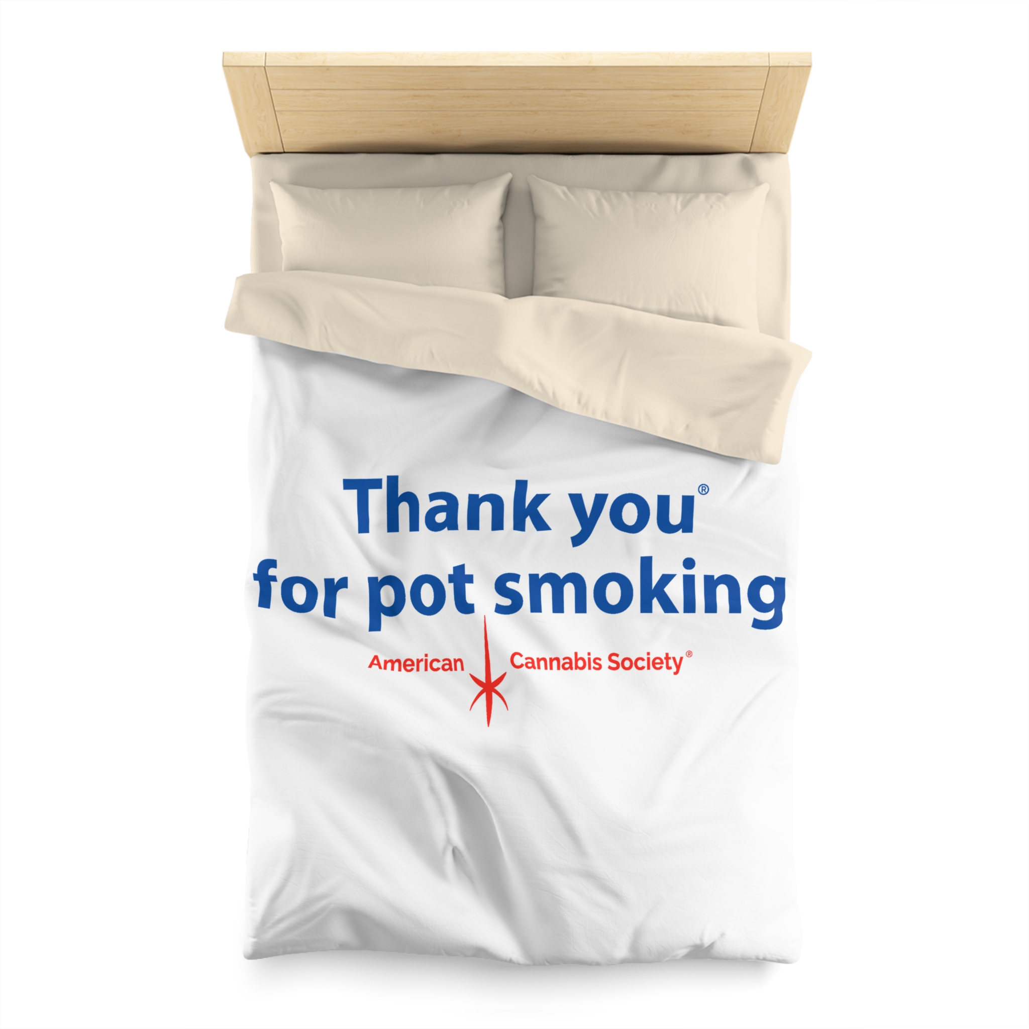 Thank You For Pot Smoking® Duvet Cover — American Cannabis Society® Microfiber Bedding - Image 2