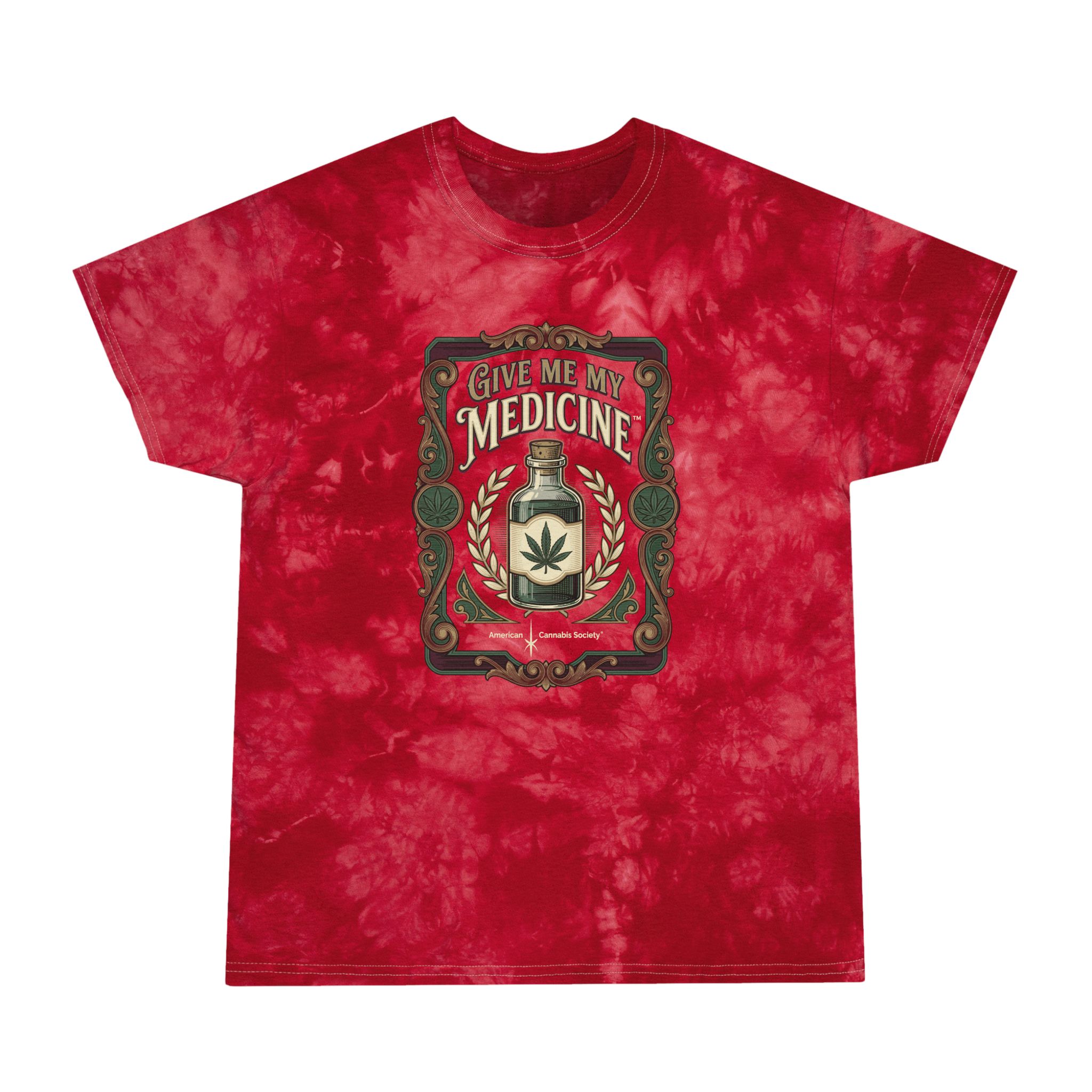 Give Me My Medicine™ Crystal Tie-Dye Tee – Red