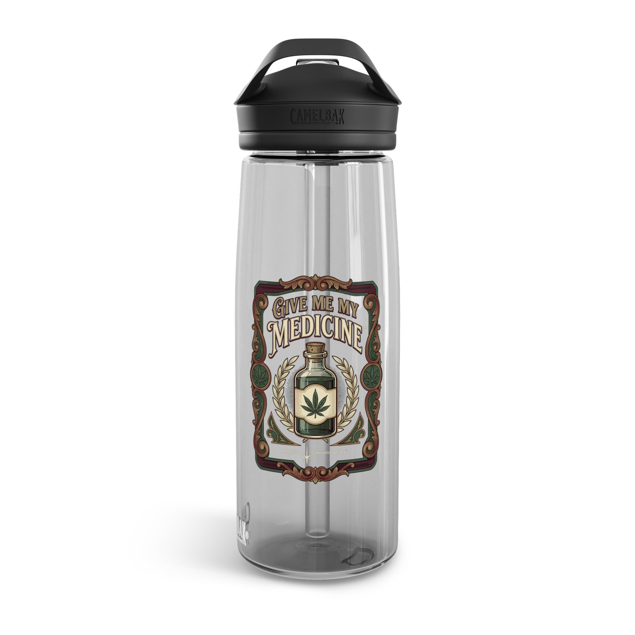 Give Me My Medicine™ Tritan Water Bottle with Handle, 25oz – Charcoal