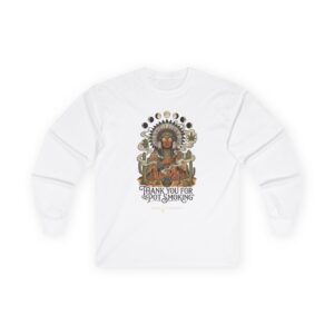 Thank You For Pot Smoking® Desert Chief Unisex Cotton Long Sleeve Tee – White