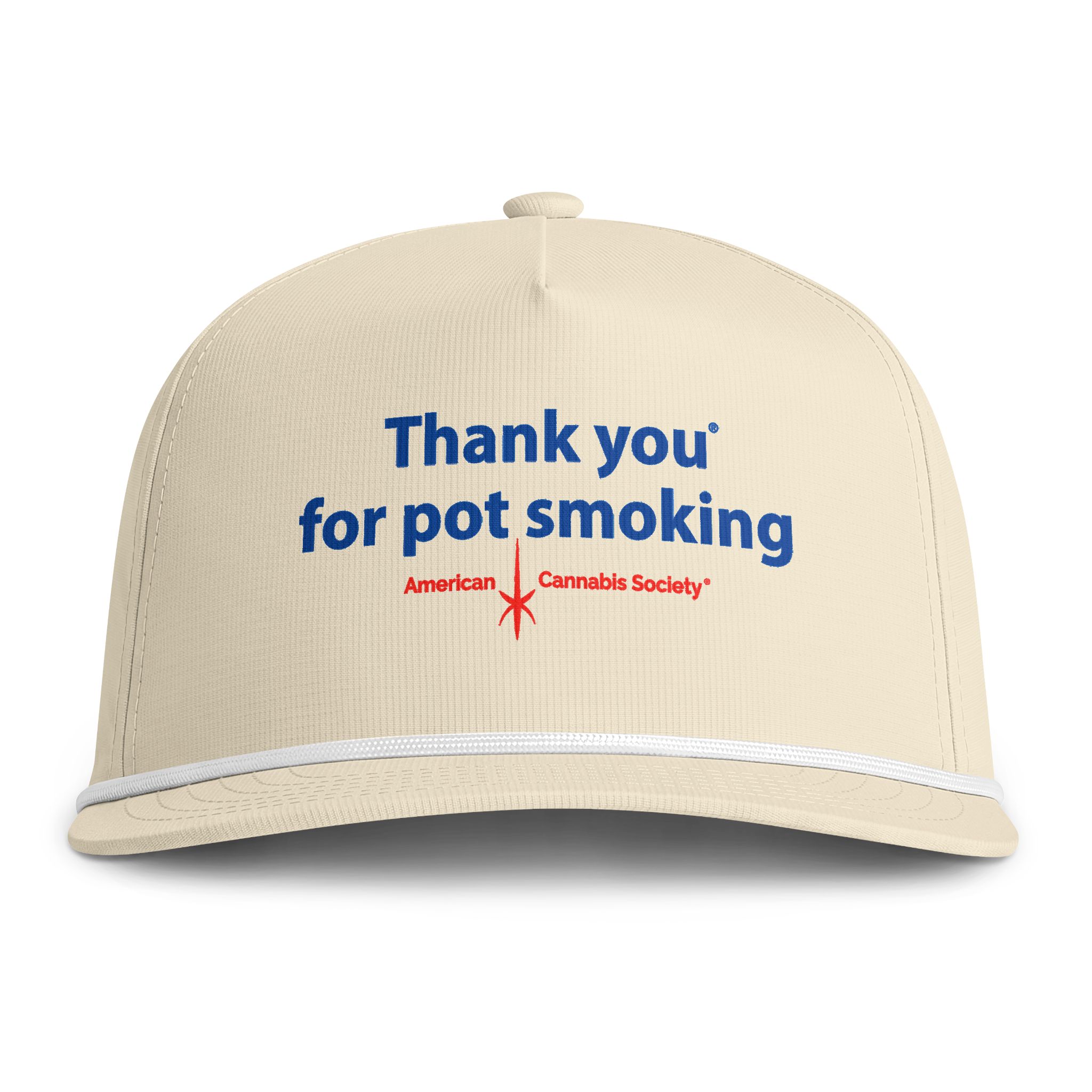 Thank You For Pot Smoking® Sunwashed Rope Cap – Ivory
