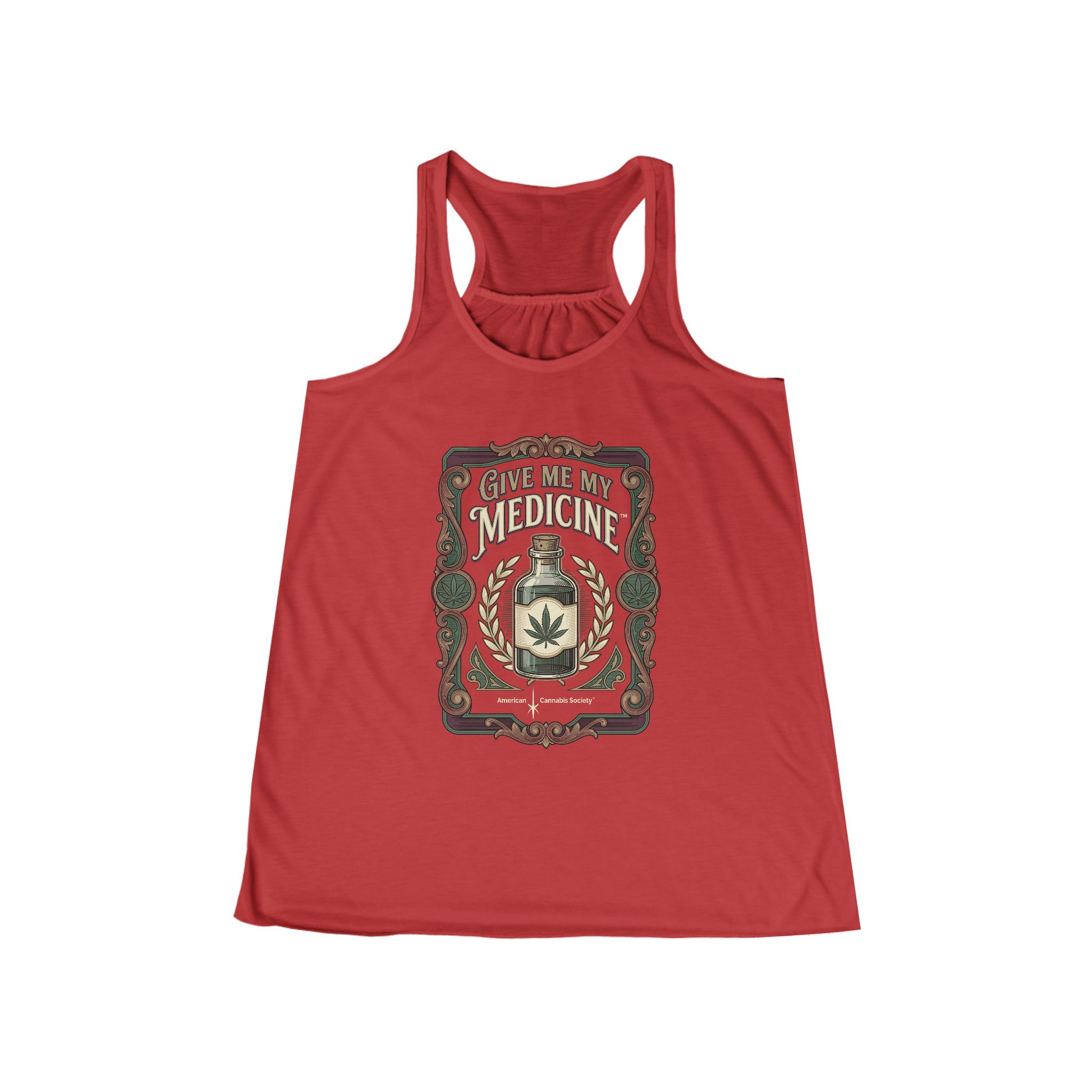 Give Me My Medicine™ Women's Flowy Racerback Tank – Red