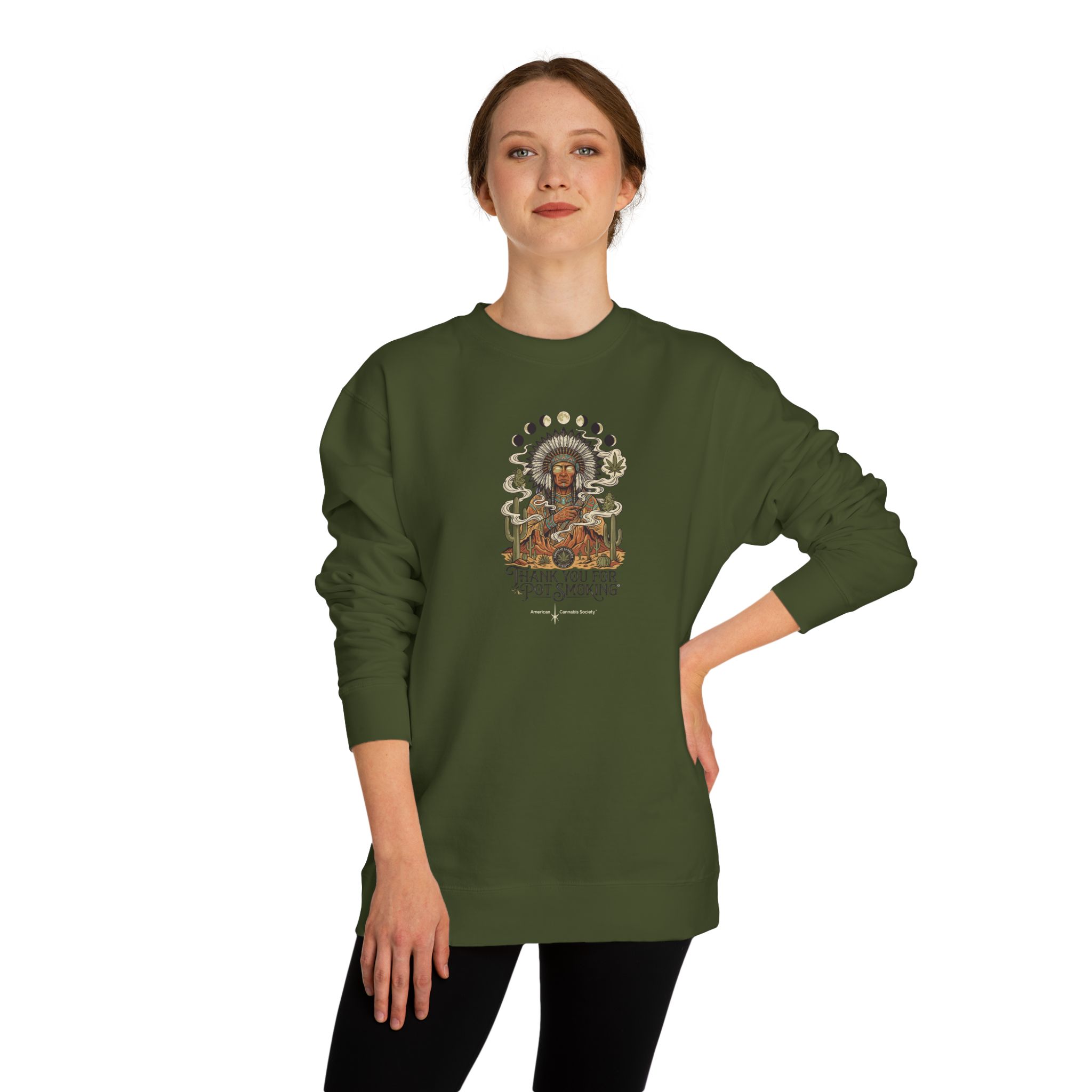 Desert Chief Crew Neck Sweatshirt – Army – view 4