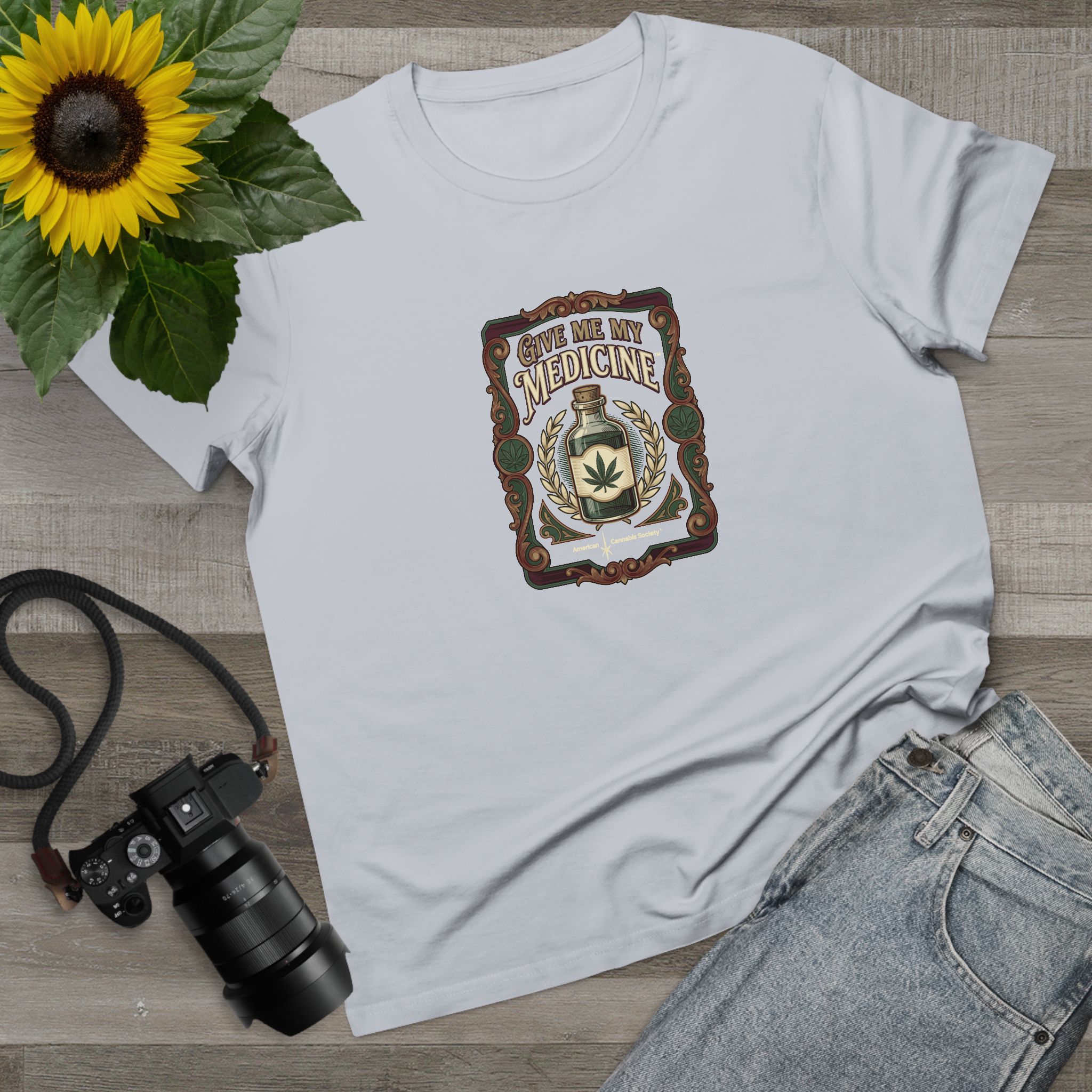 Give Me My Medicine™ Women's Maple Tee – Powder, view 3