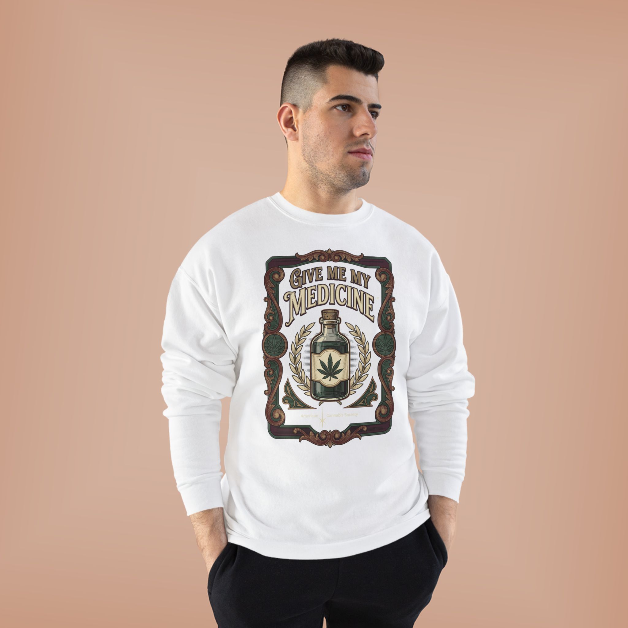 Give Me My Medicine™ Crewneck Sweatshirt – White, view 4