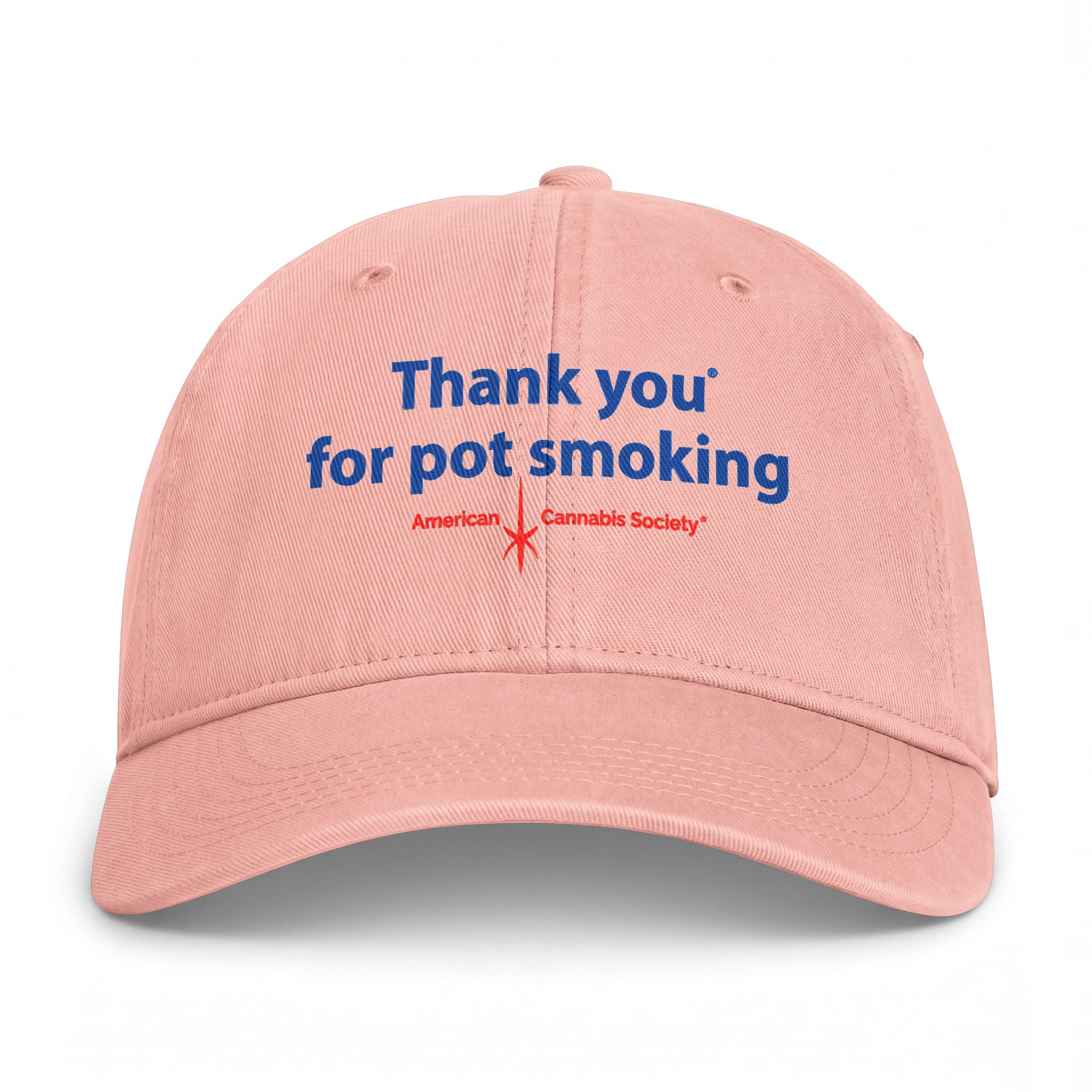 Thank You For Pot Smoking® Coastal Washed Cap – Peachy