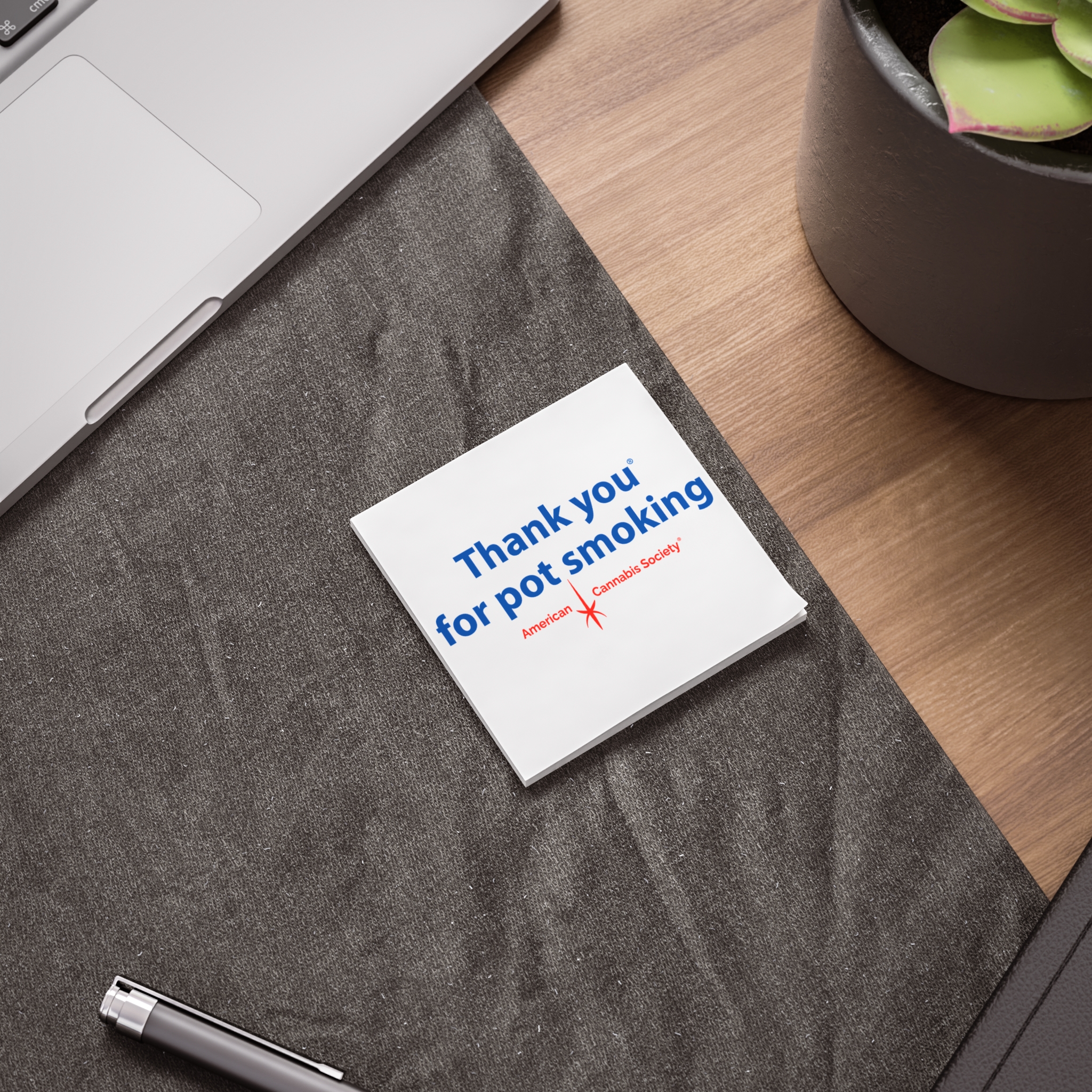 Thank You For Pot Smoking® Sticky Note Pad – view 2