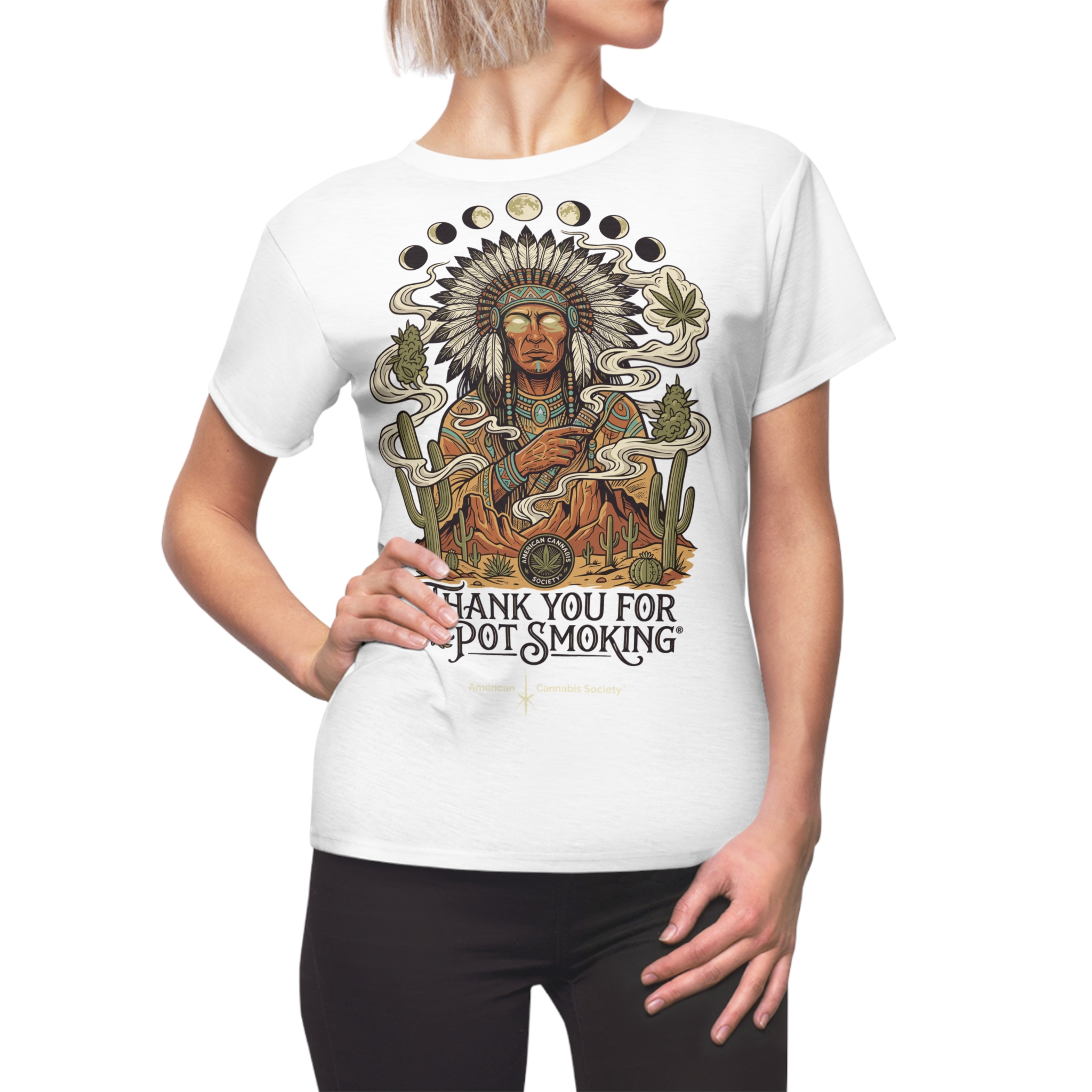 Thank You For Pot Smoking® Desert Chief Women's All-Over Tee – view 4