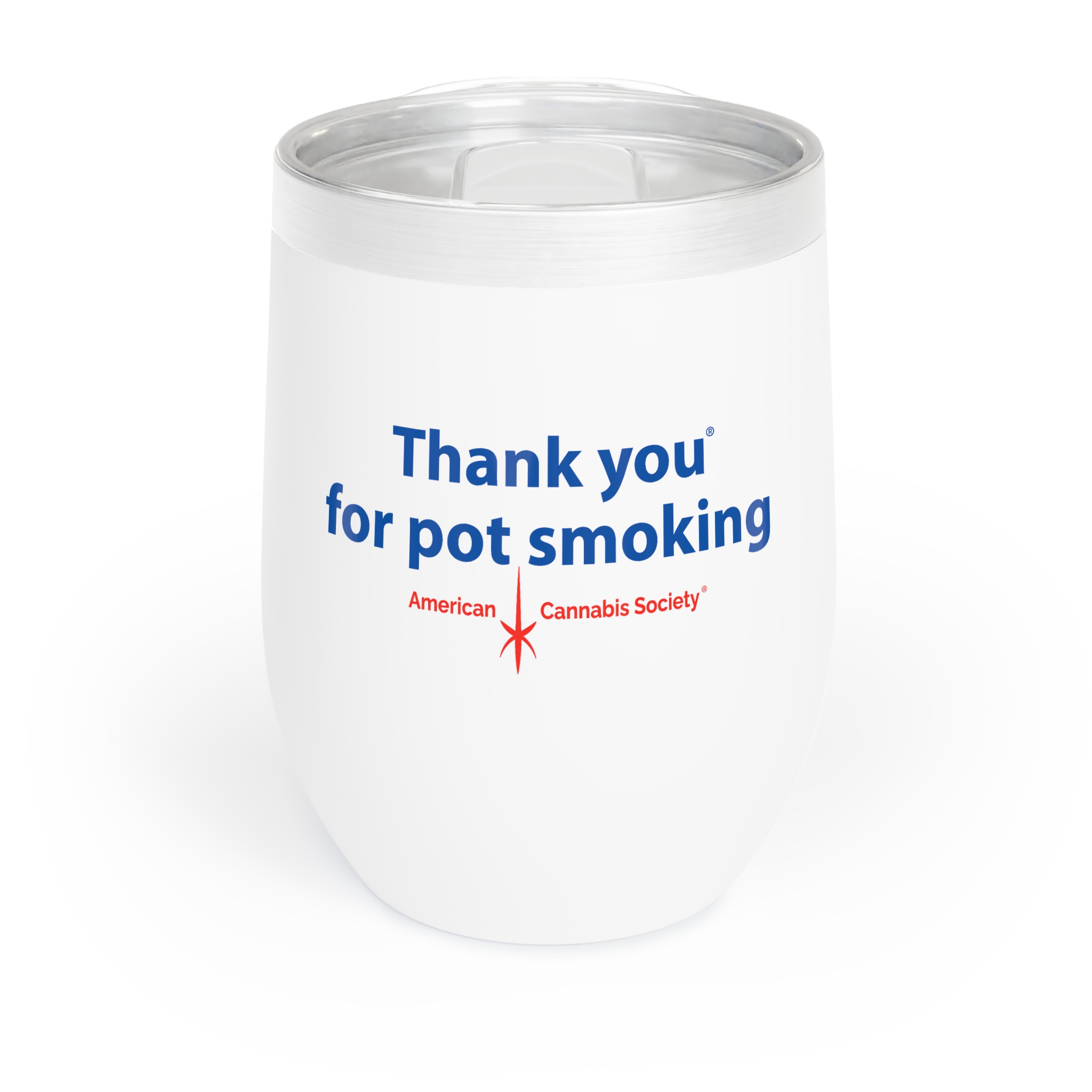 Thank You For Pot Smoking® Wine Tumbler 12oz – White