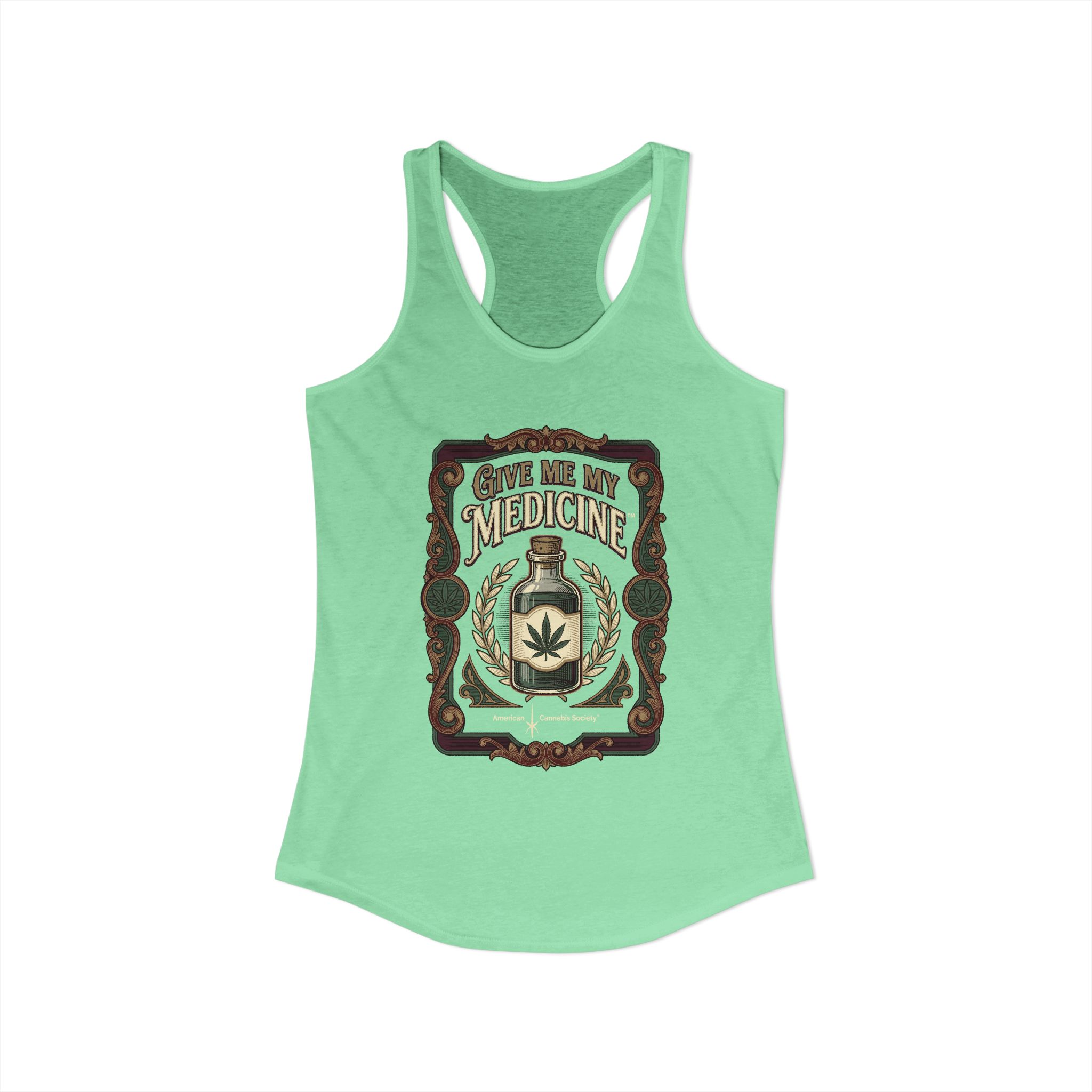 Give Me My Medicine™ Women's Racerback Tank – Solid Mint – view 2