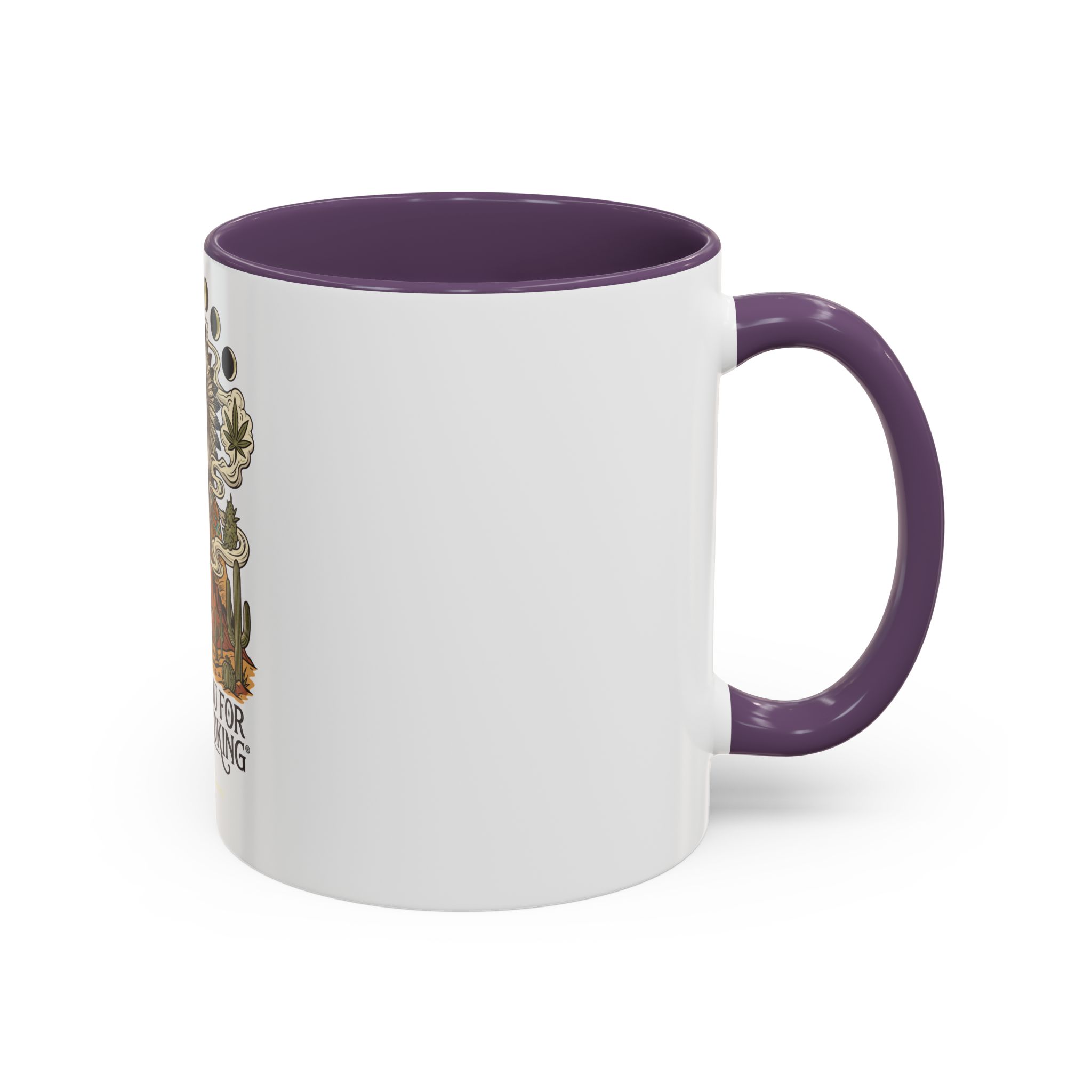 Thank You For Pot Smoking® Colored Interior Coffee Mug – Purple – view 2