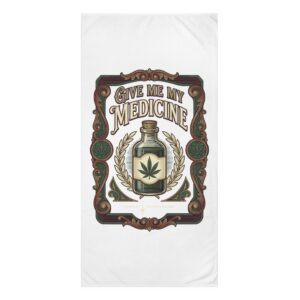 Give Me My Medicine™ Mink-Cotton Towel – White