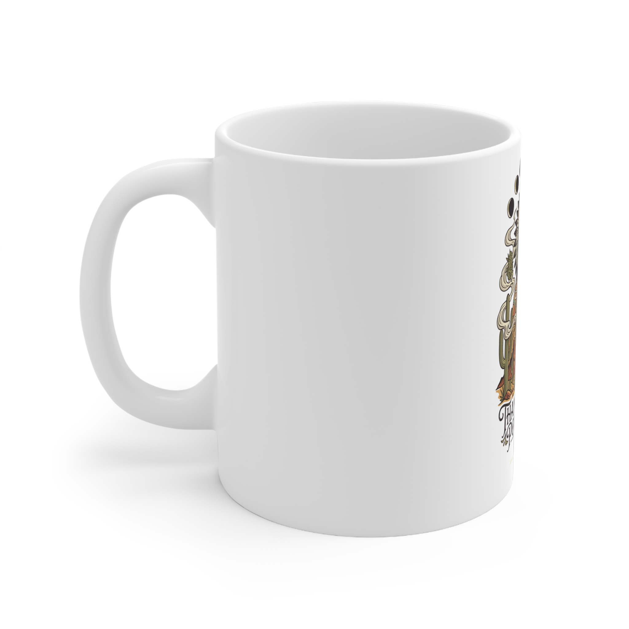 Thank You For Pot Smoking® Desert Chief White Ceramic Mug, 11oz – 11oz – view 2