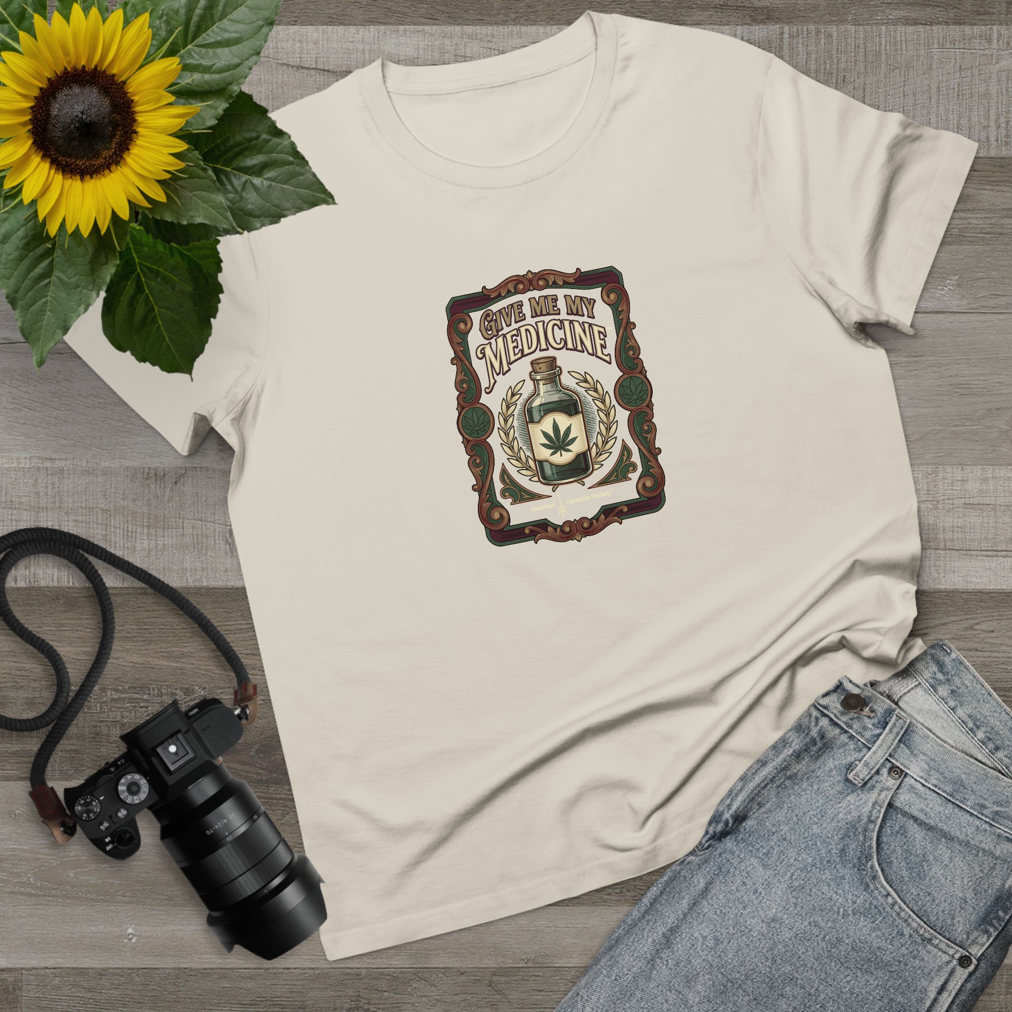 Give Me My Medicine™ Women's Maple Tee – Bone, view 3