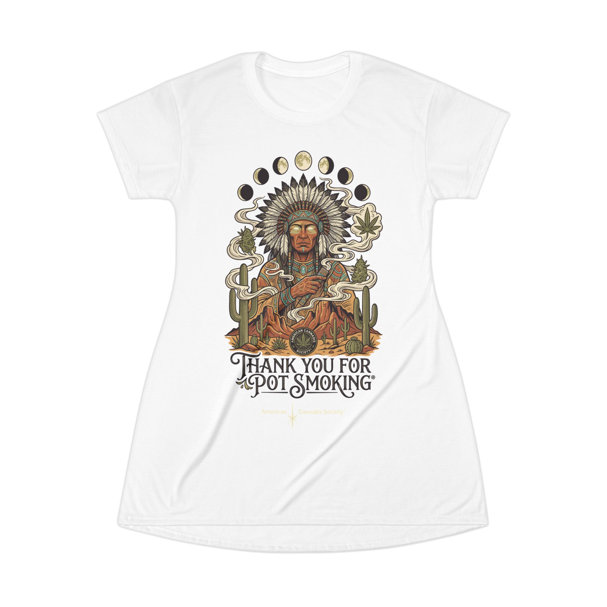 Thank You For Pot Smoking® Desert Chief Women's T-Shirt Dress