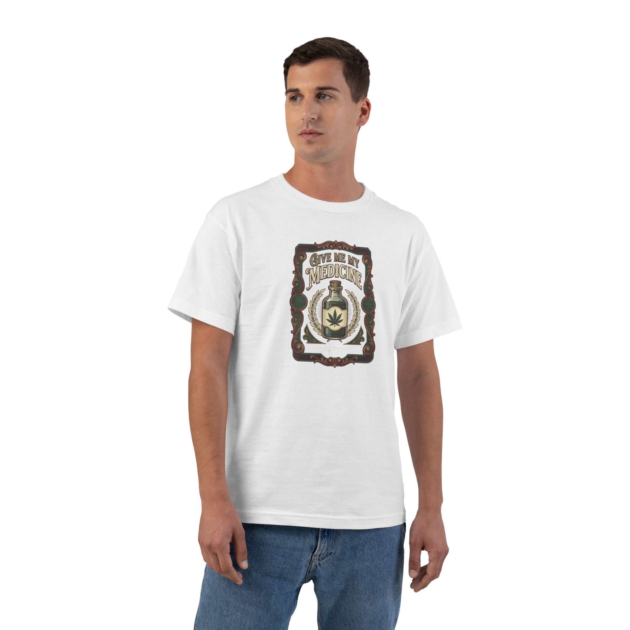 Give Me My Medicine™ Unisex Heavyweight Relaxed Tee – White