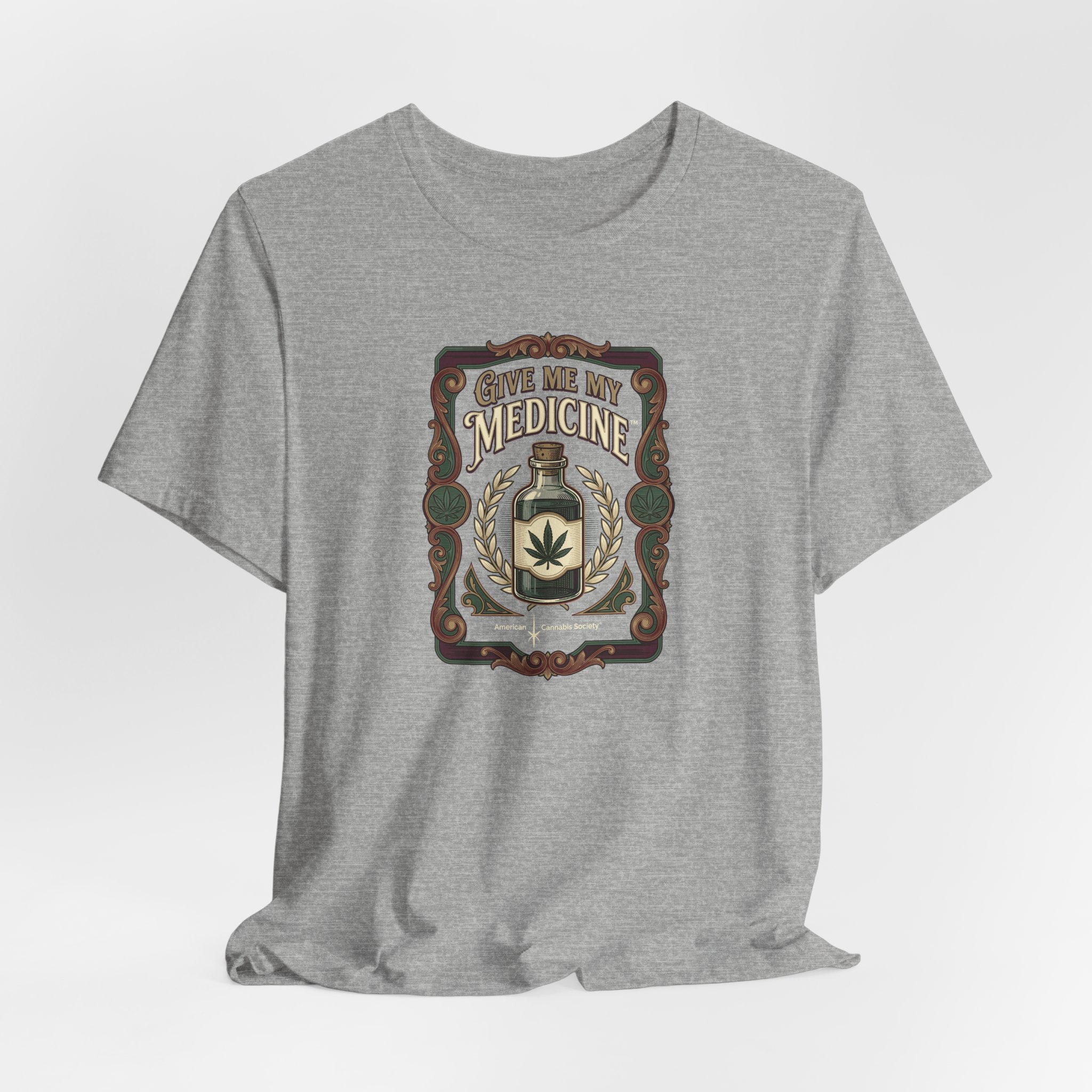 Give Me My Medicine™ Unisex Jersey Tee – Athletic Heather – view 4