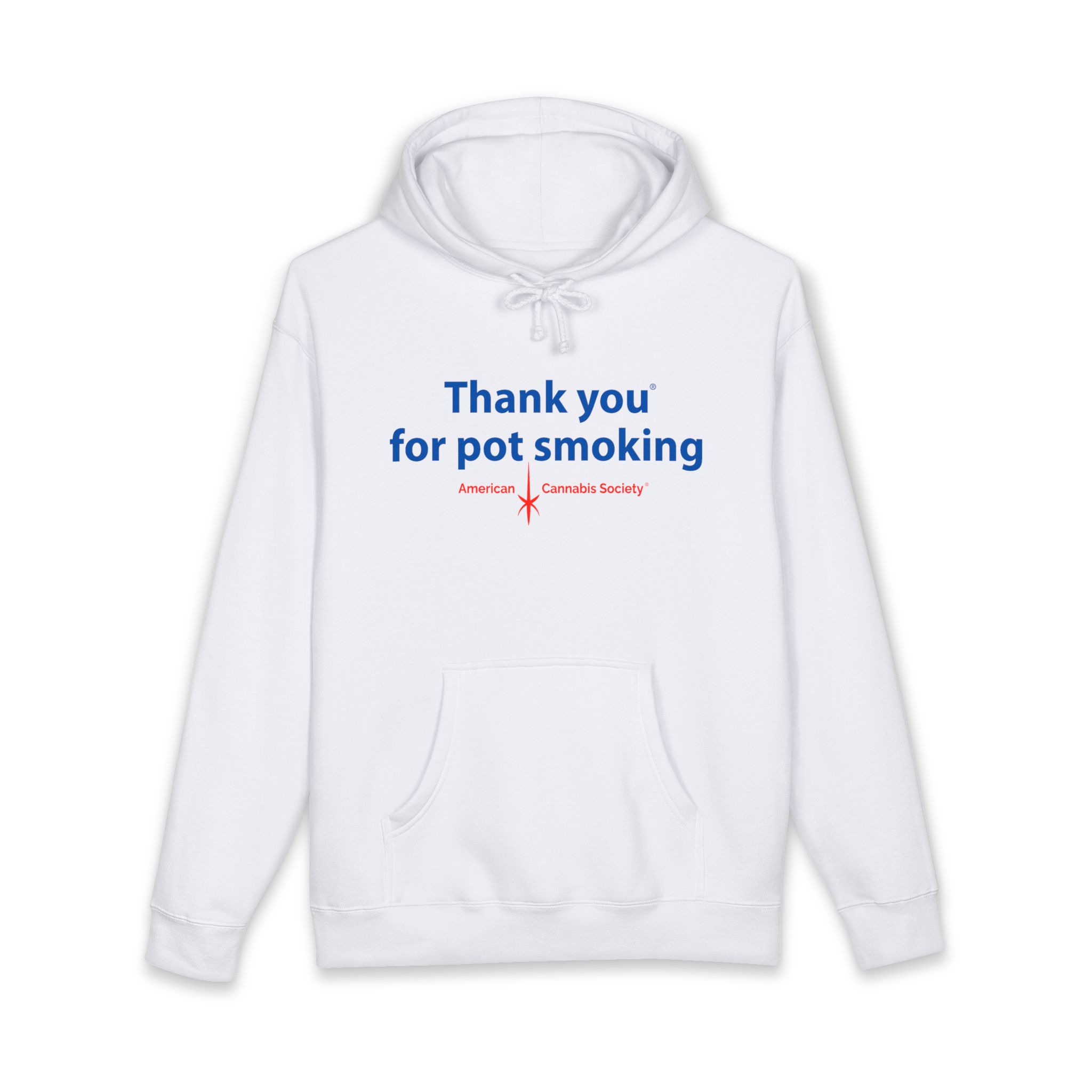 Thank You For Pot Smoking® Heavyweight Pullover Hoodie – White