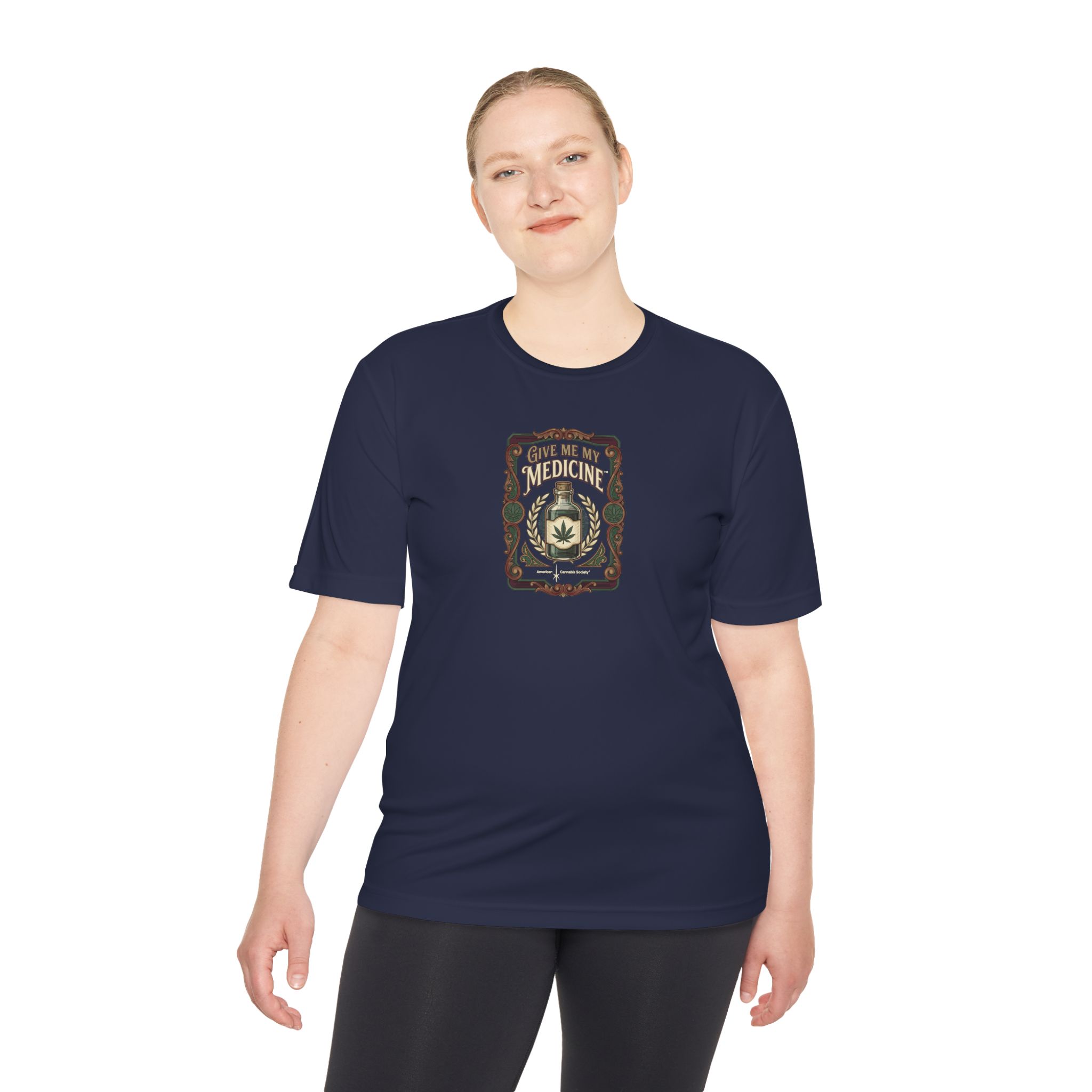 Give Me My Medicine Moisture Wicking Tee – True Navy – view 4