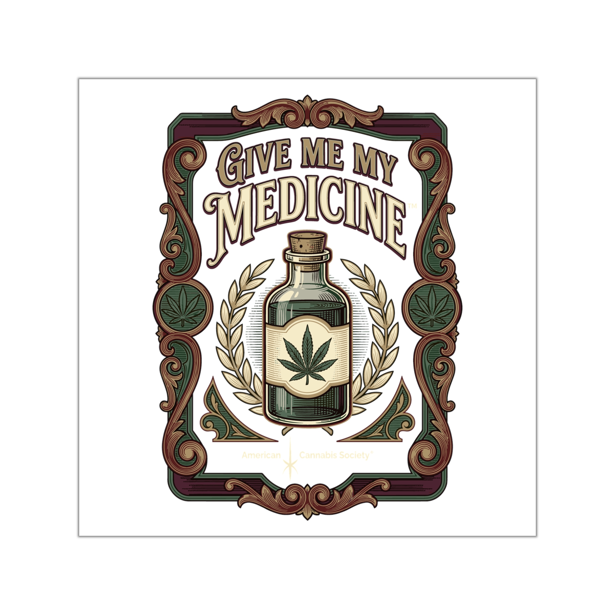 Give Me My Medicine™ Square Vinyl Stickers – 5" × 5"
