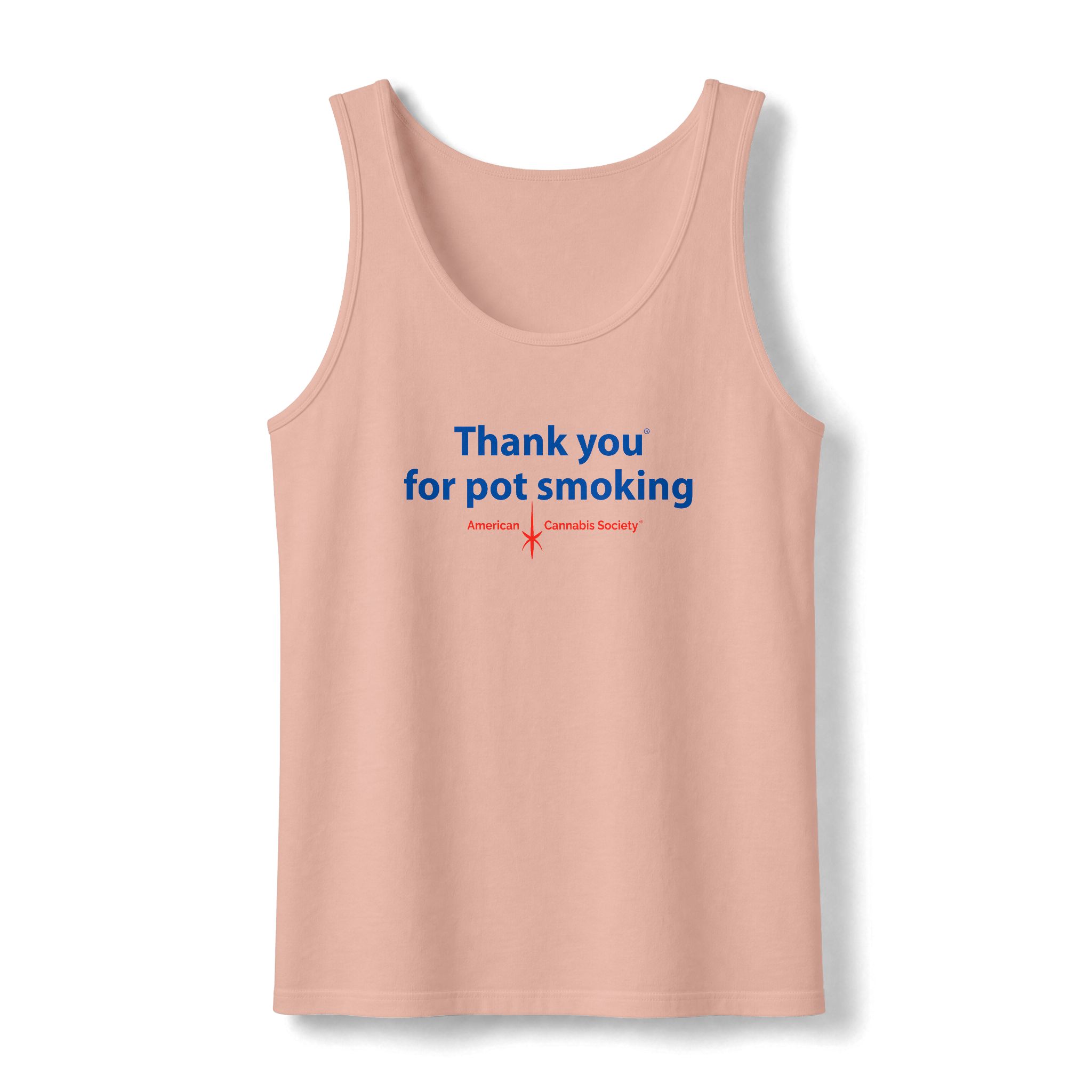 Thank You For Pot Smoking® Women's Garment-Dyed Tank – Peach