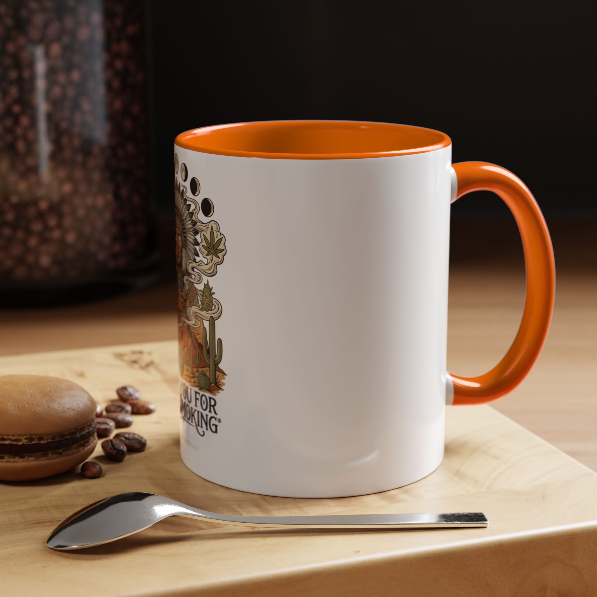 Thank You For Pot Smoking® Colored Interior Coffee Mug – Orange – view 5
