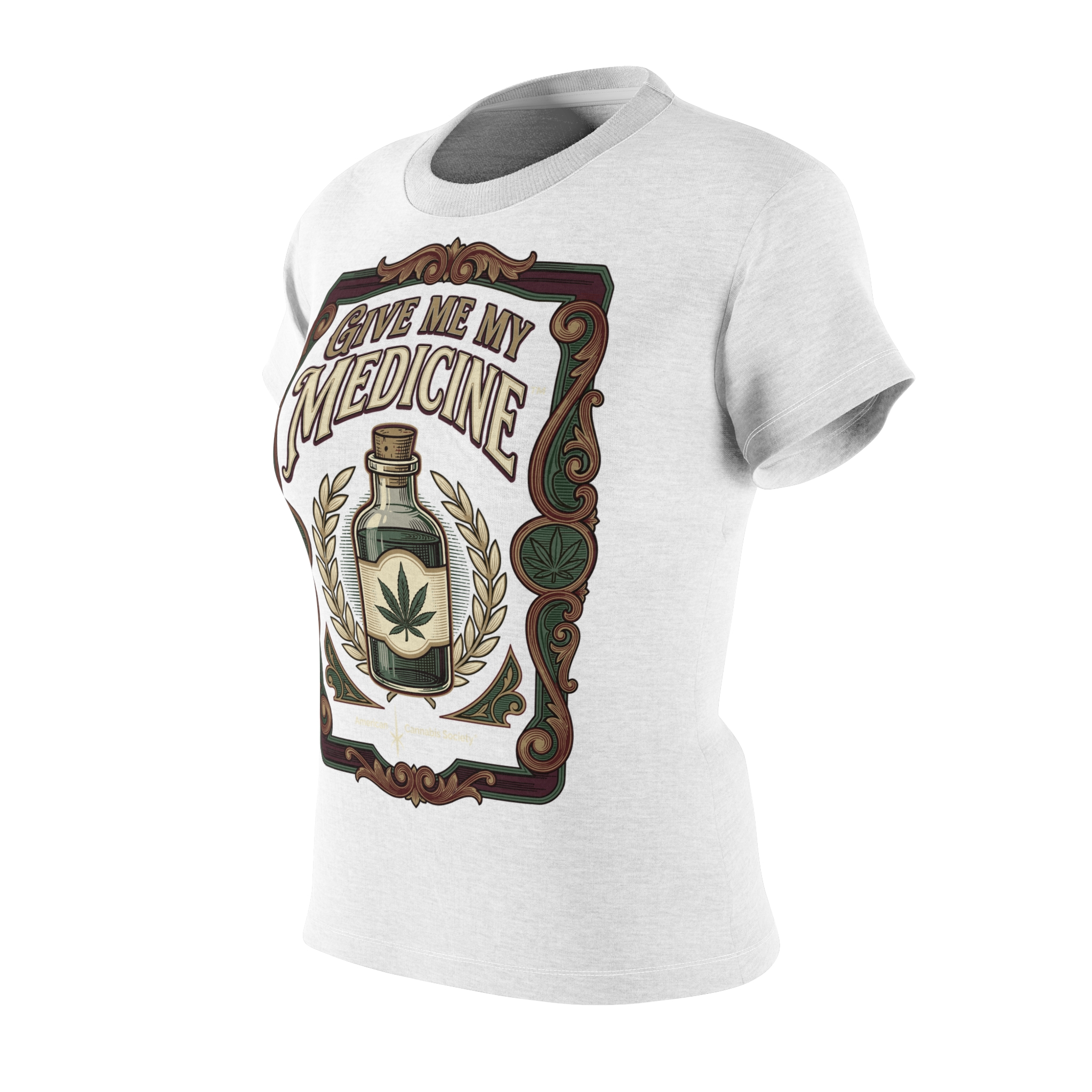 Give Me My Medicine™ Women's Cut & Sew Tee – White Stitching – view 2
