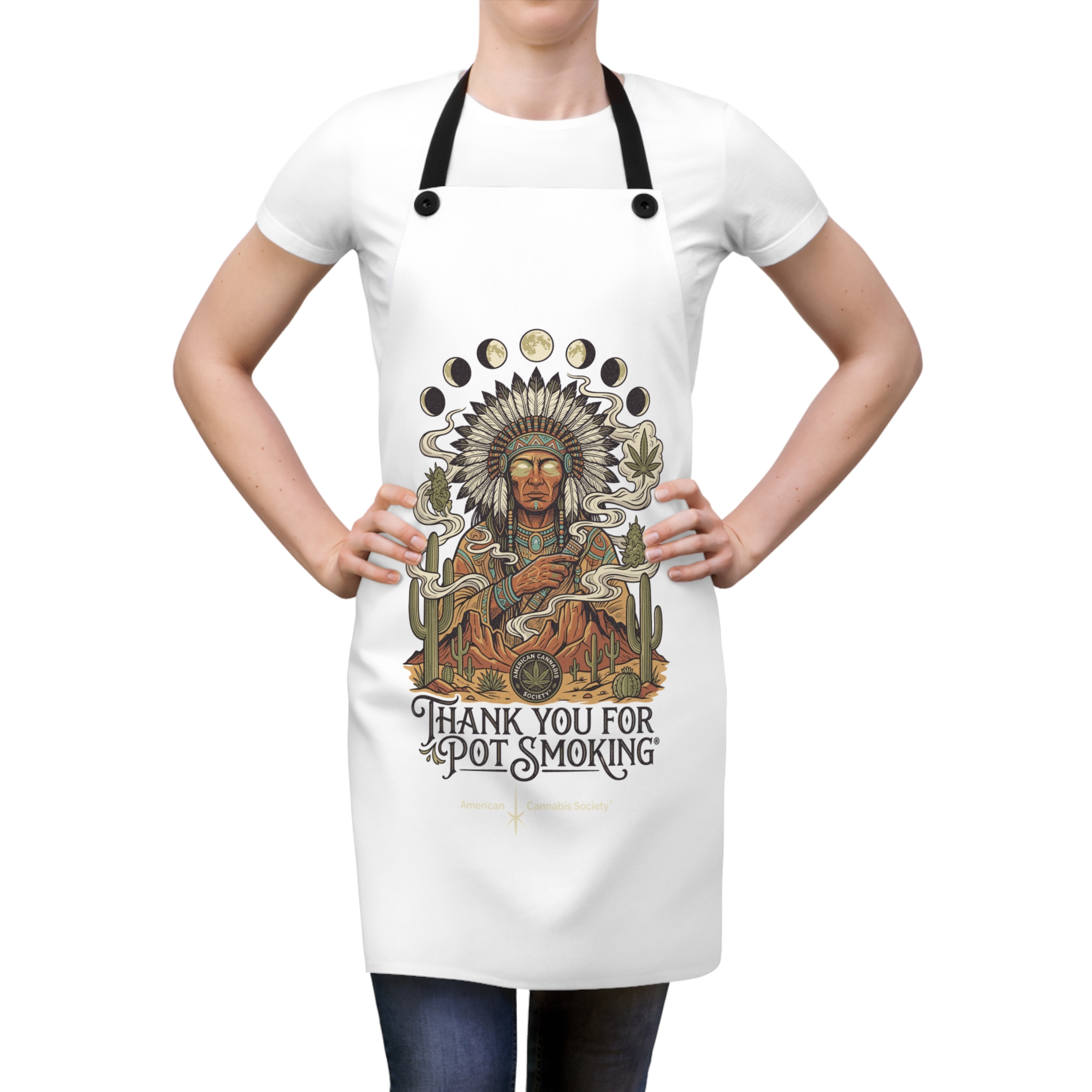 Thank You For Pot Smoking® Desert Chief Polyester Apron – One Size – view 3