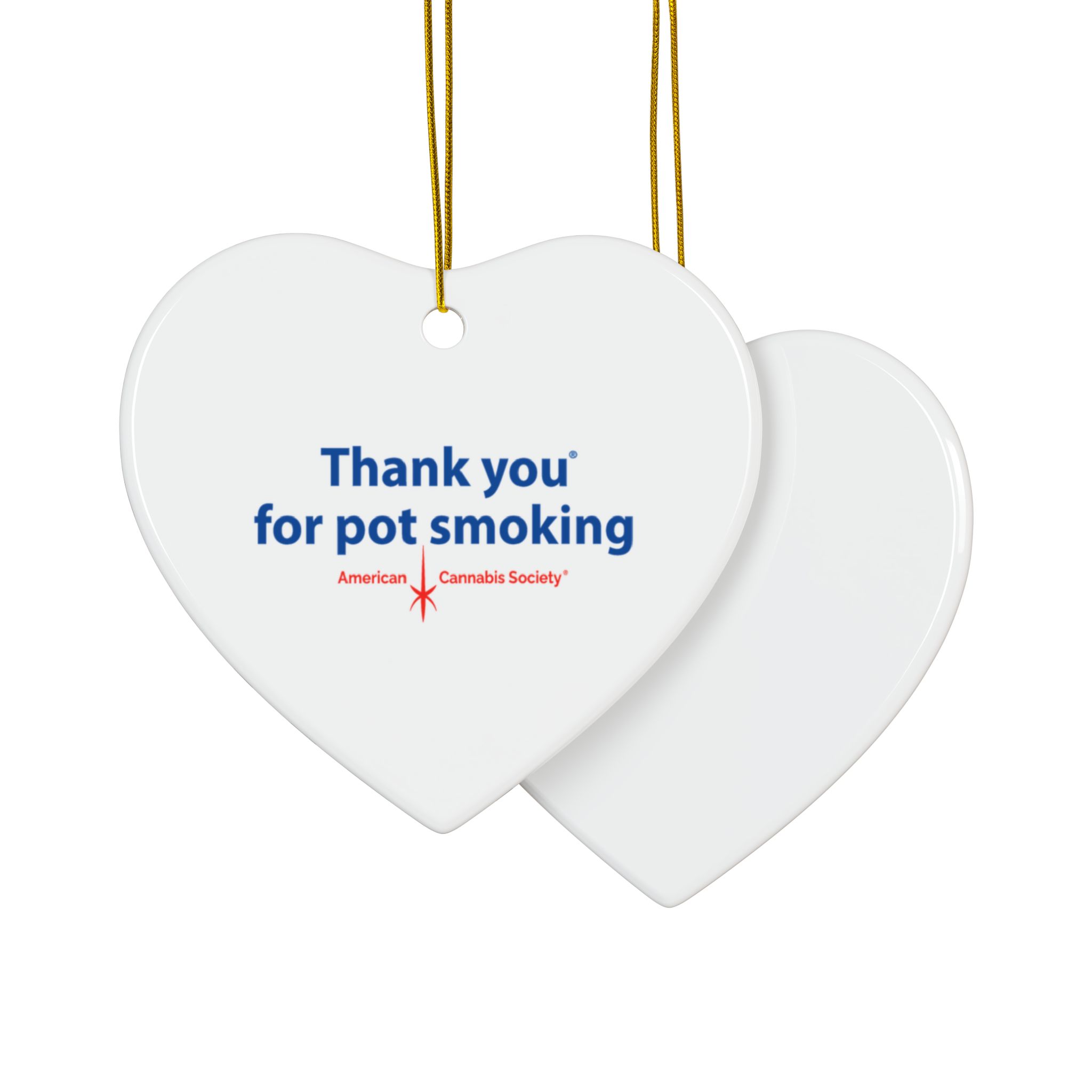 Thank You For Pot Smoking® Ceramic Ornament – view 6