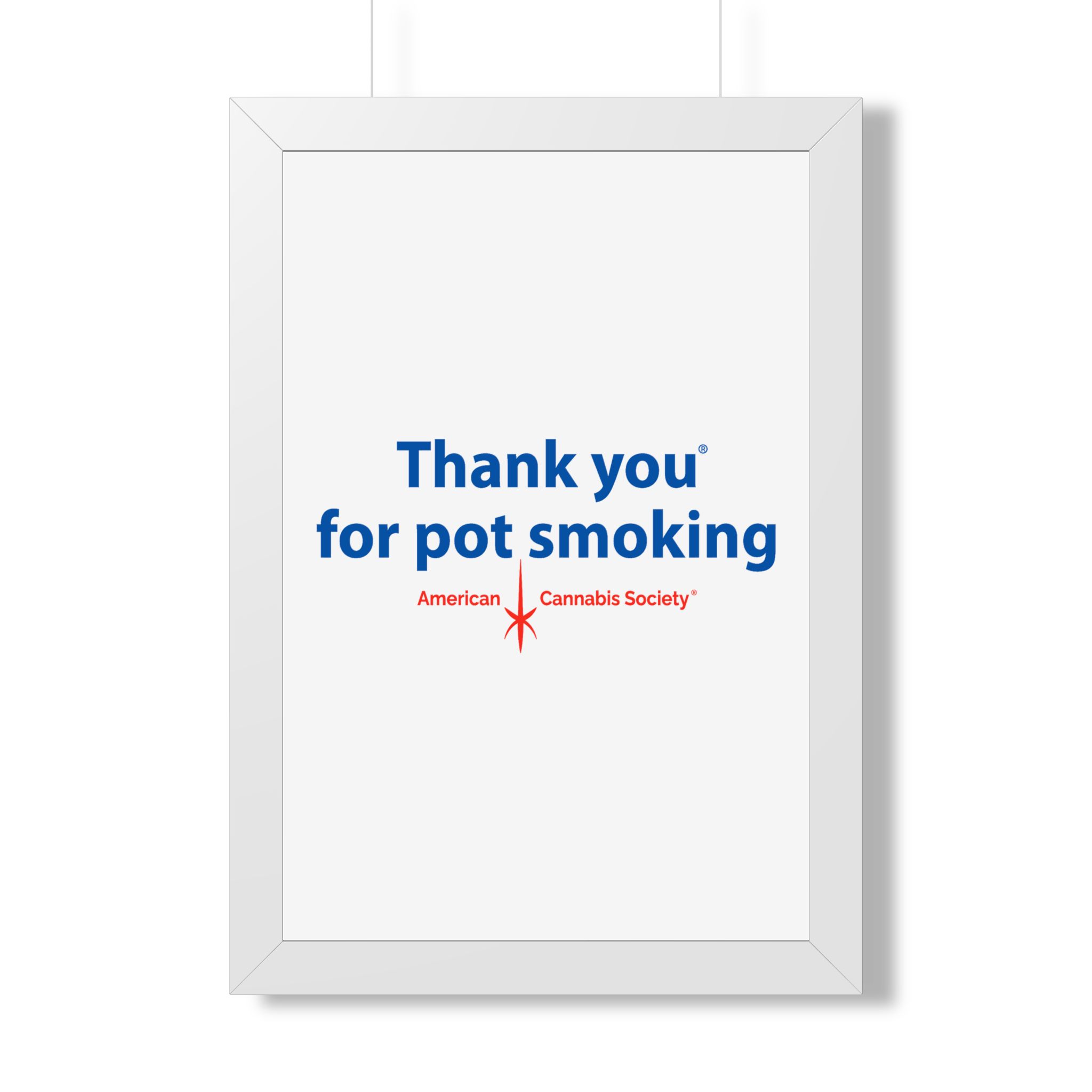 Thank You For Pot Smoking® Framed Poster — American Cannabis Society® Framed Wall Art - Image 3