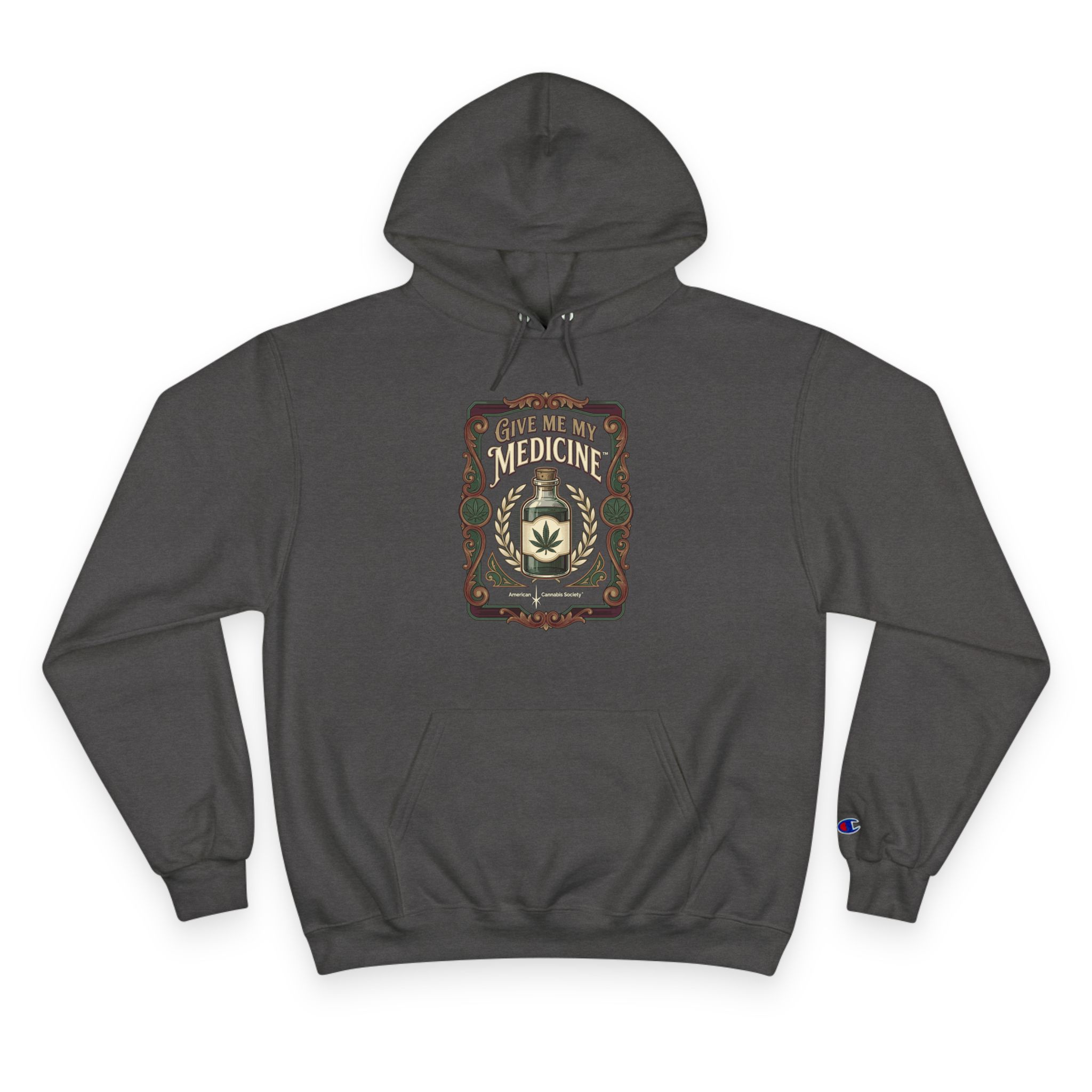 Give Me My Medicine™ Heavyweight Pullover Hoodie – Charcoal Heather