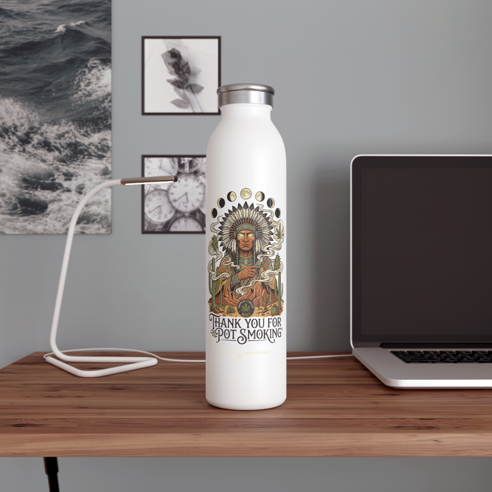 Thank You For Pot Smoking® Desert Chief Slim Water Bottle – 20oz – view 6