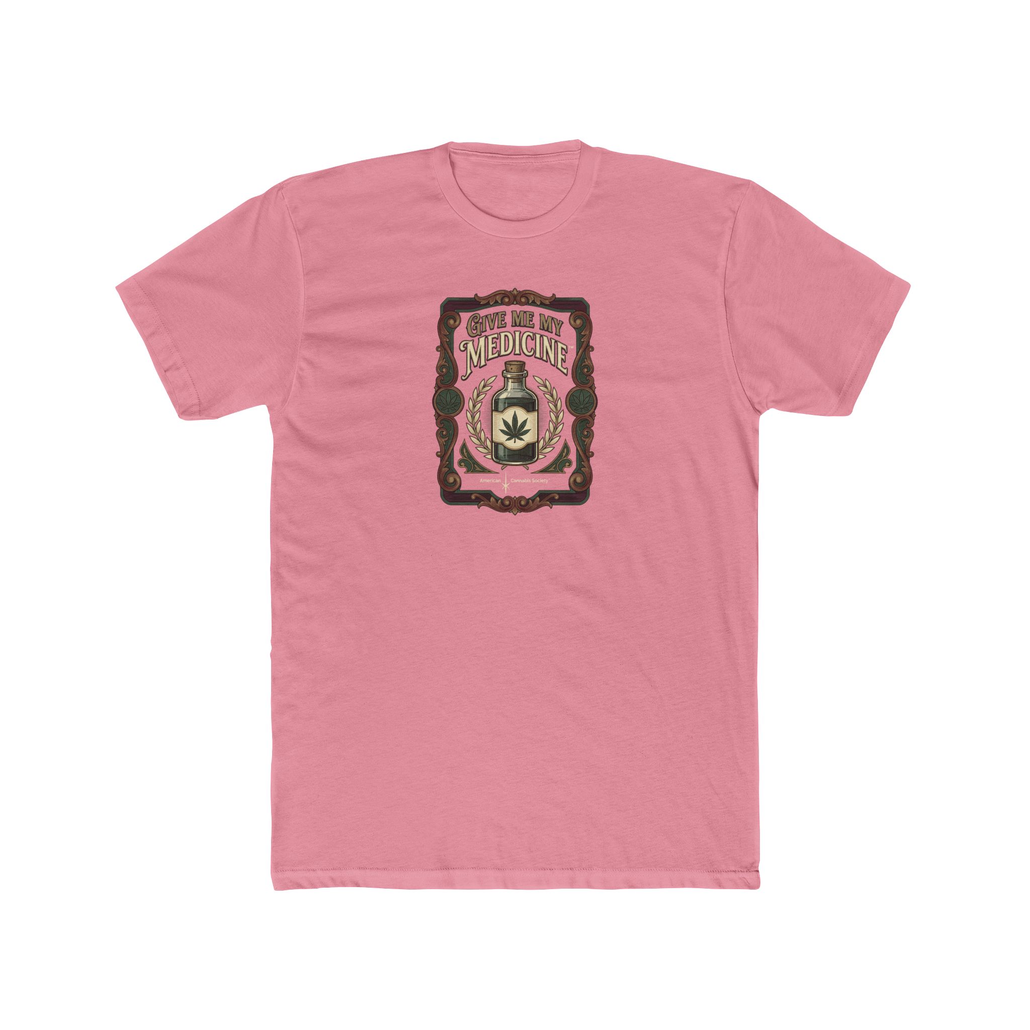 Give Me My Medicine™ Unisex Cotton Crew Tee – Solid Light Pink