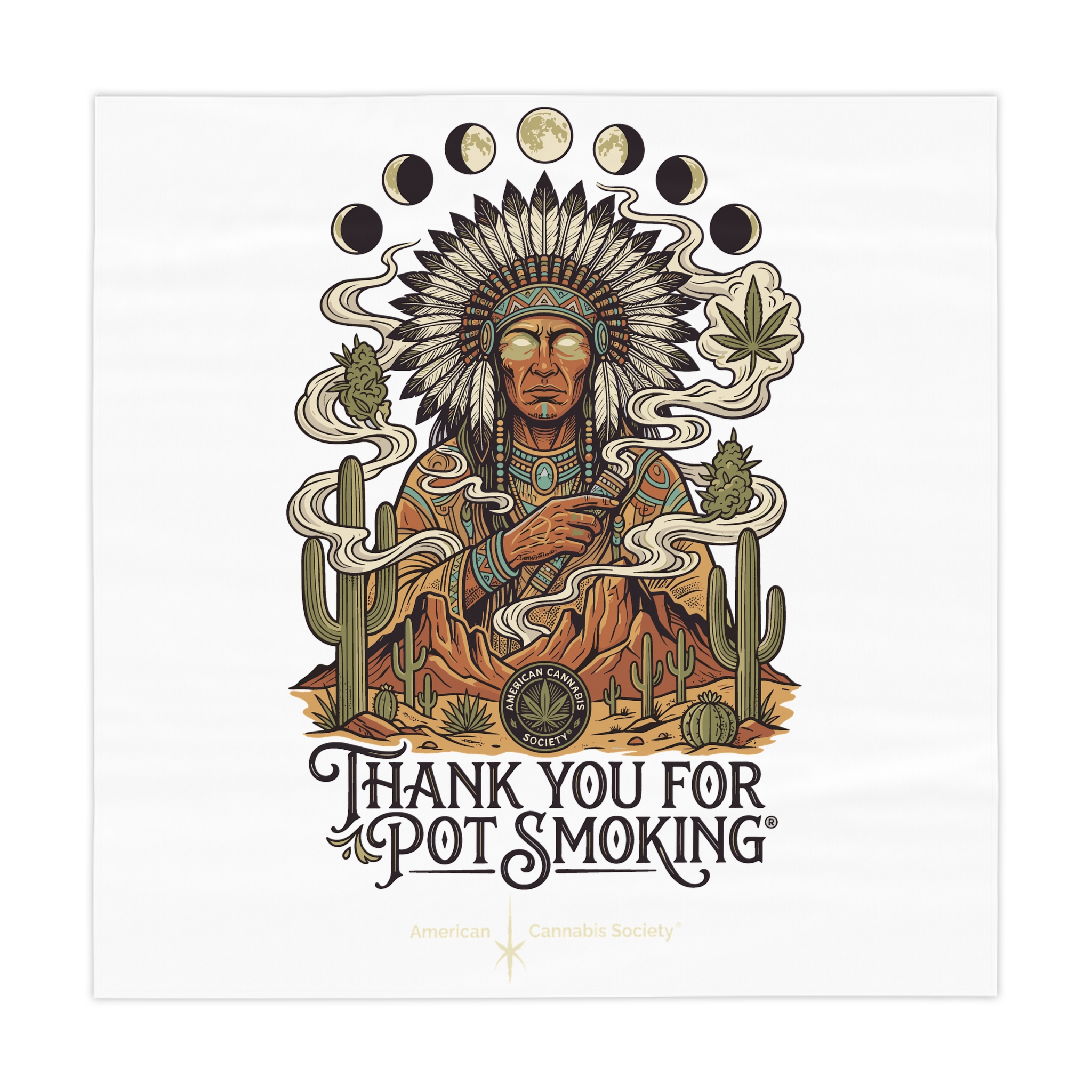 Desert Chief Tablecloth – White