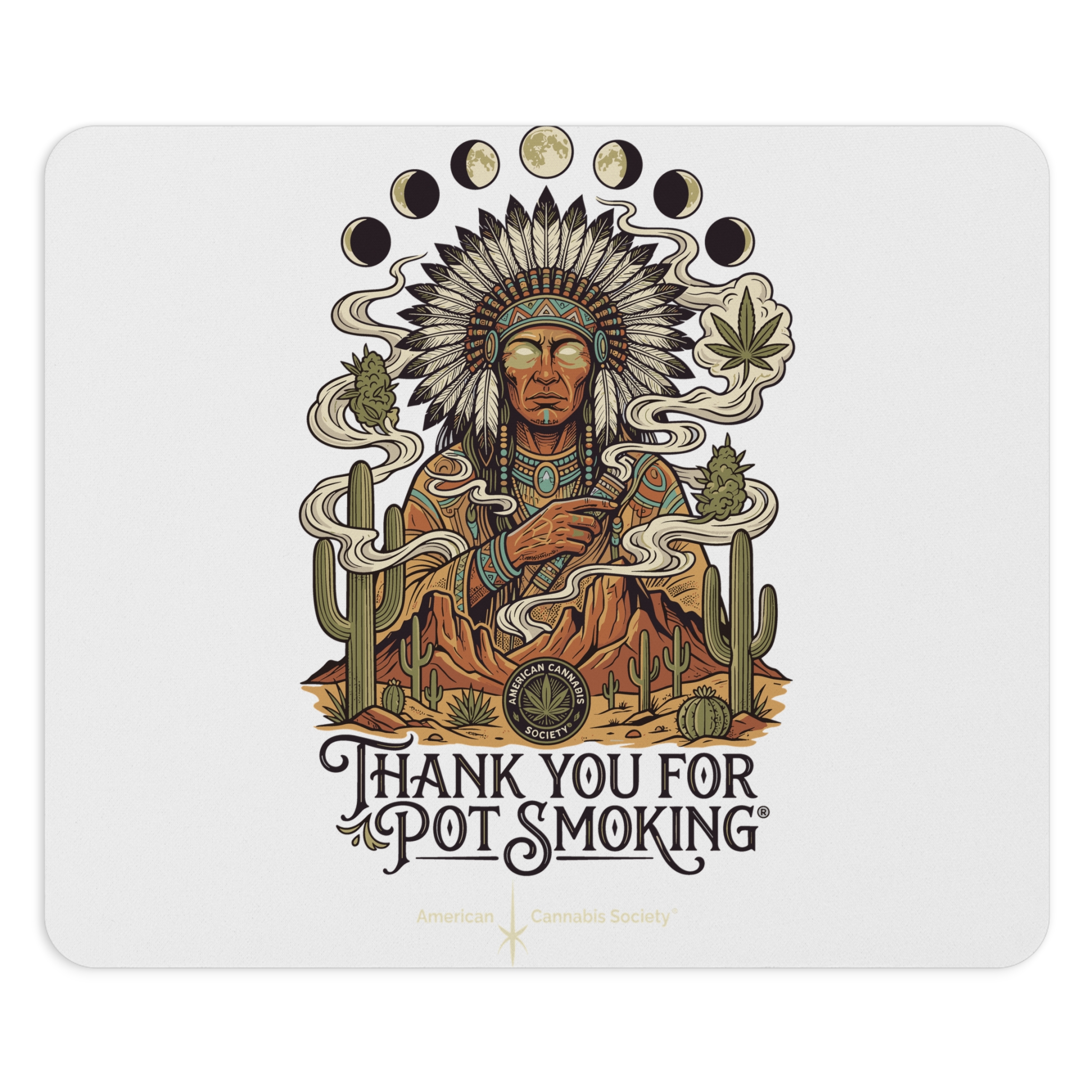 Thank You For Pot Smoking® Desert Chief Mouse Pad – Rectangle