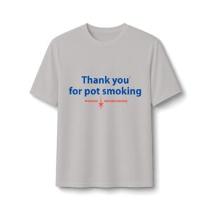 Thank You For Pot Smoking® Moisture-Wicking Performance Tee – Silver