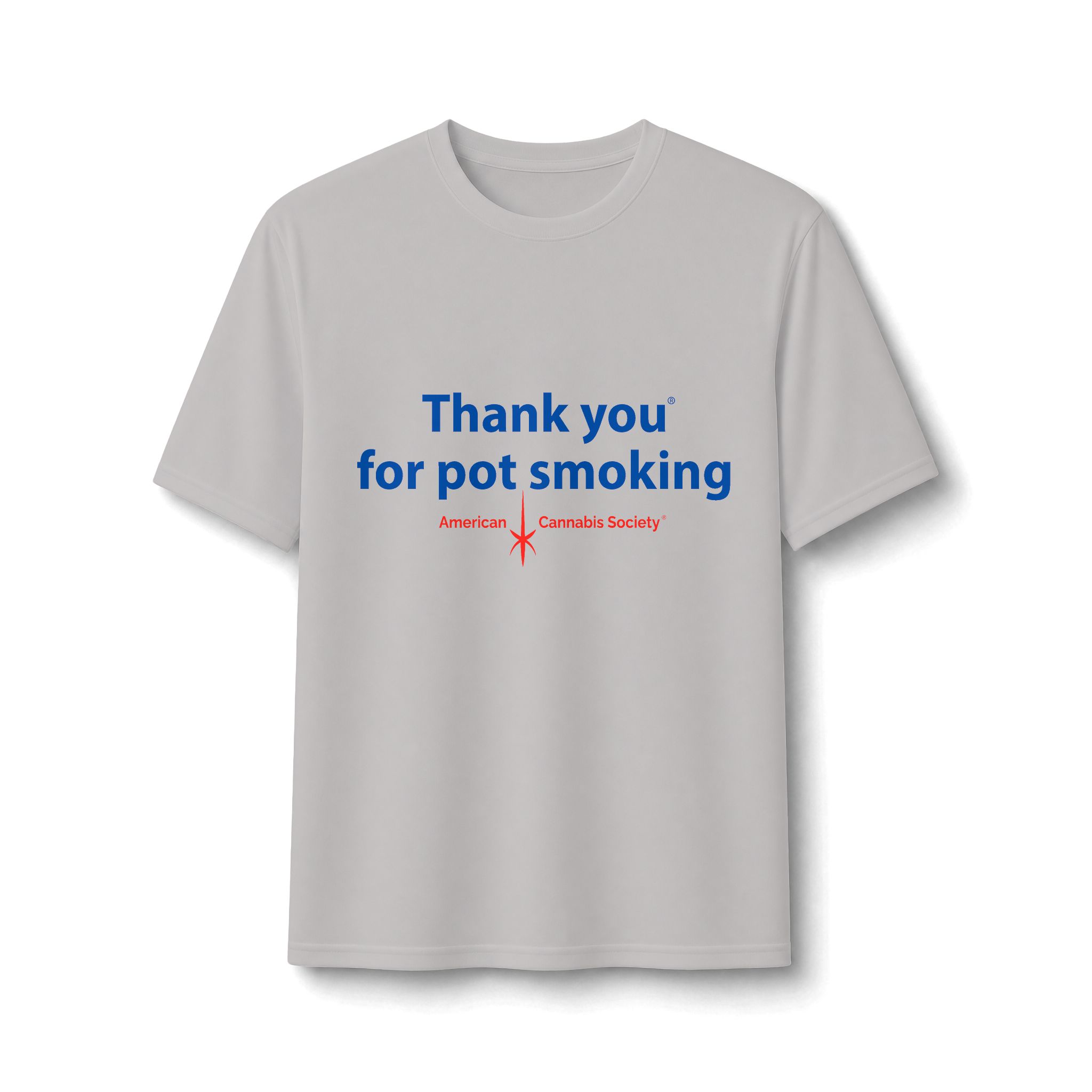 Thank You For Pot Smoking® Moisture-Wicking Performance Tee – Silver