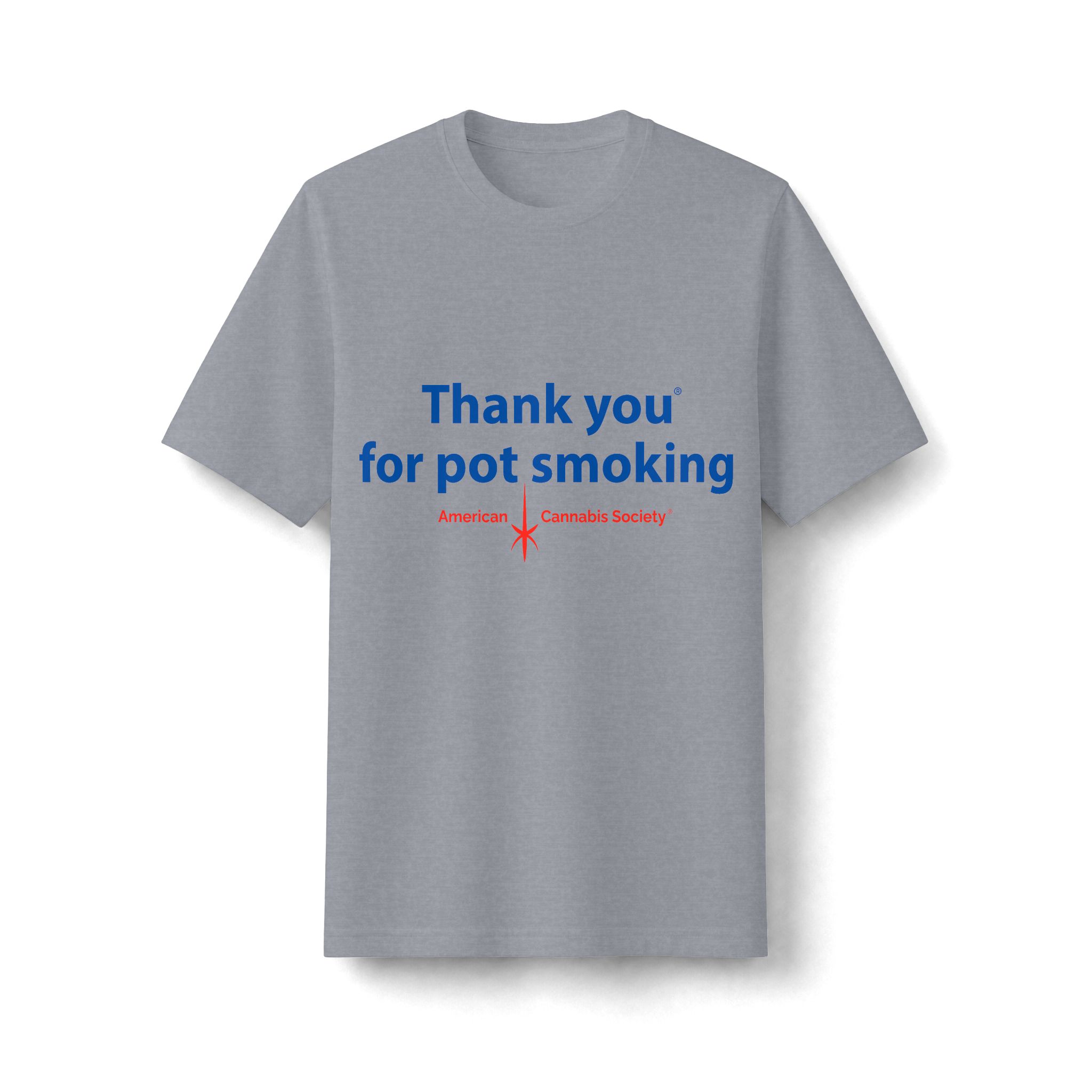 Thank You For Pot Smoking® Oversized Heavyweight Tee – Heather Gray