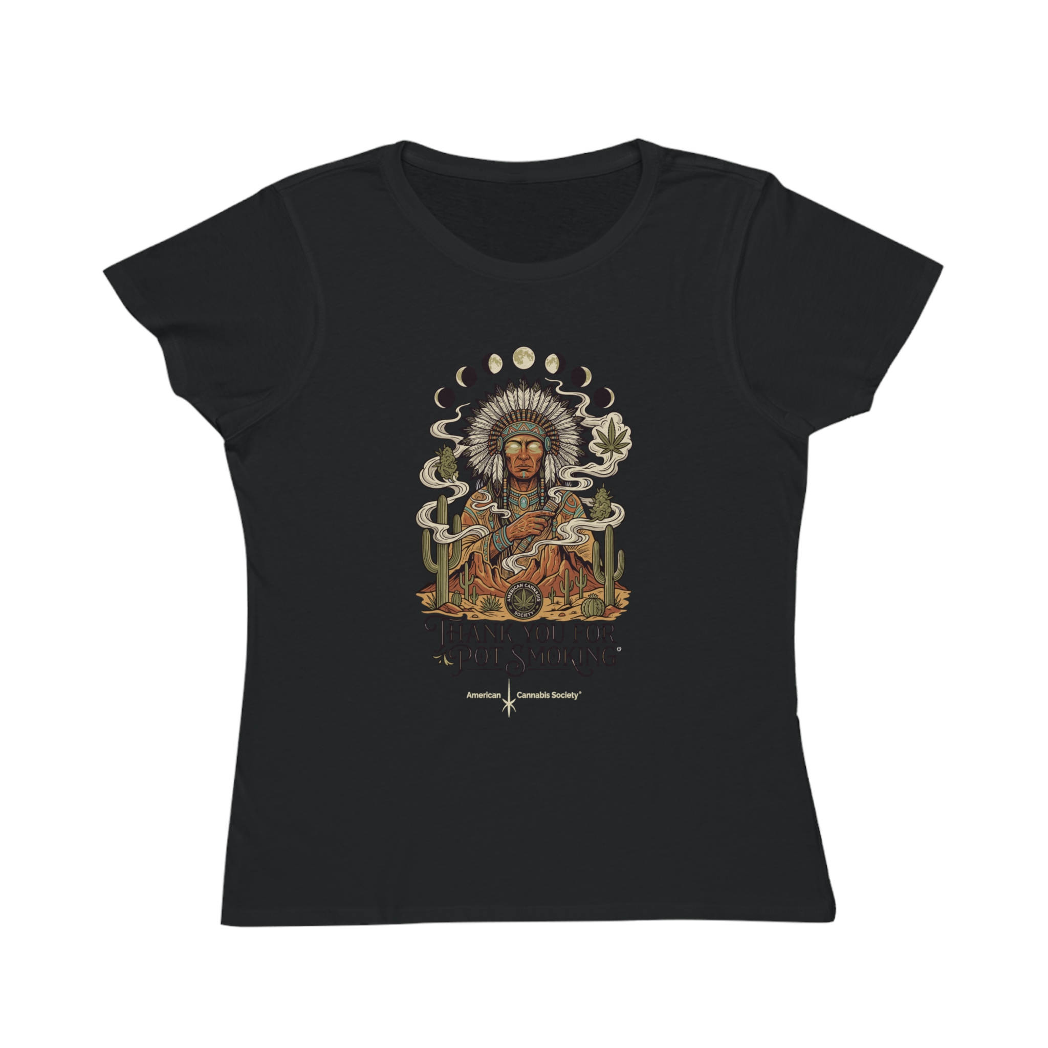 Thank You For Pot Smoking® Women's Organic Classic Tee – Black