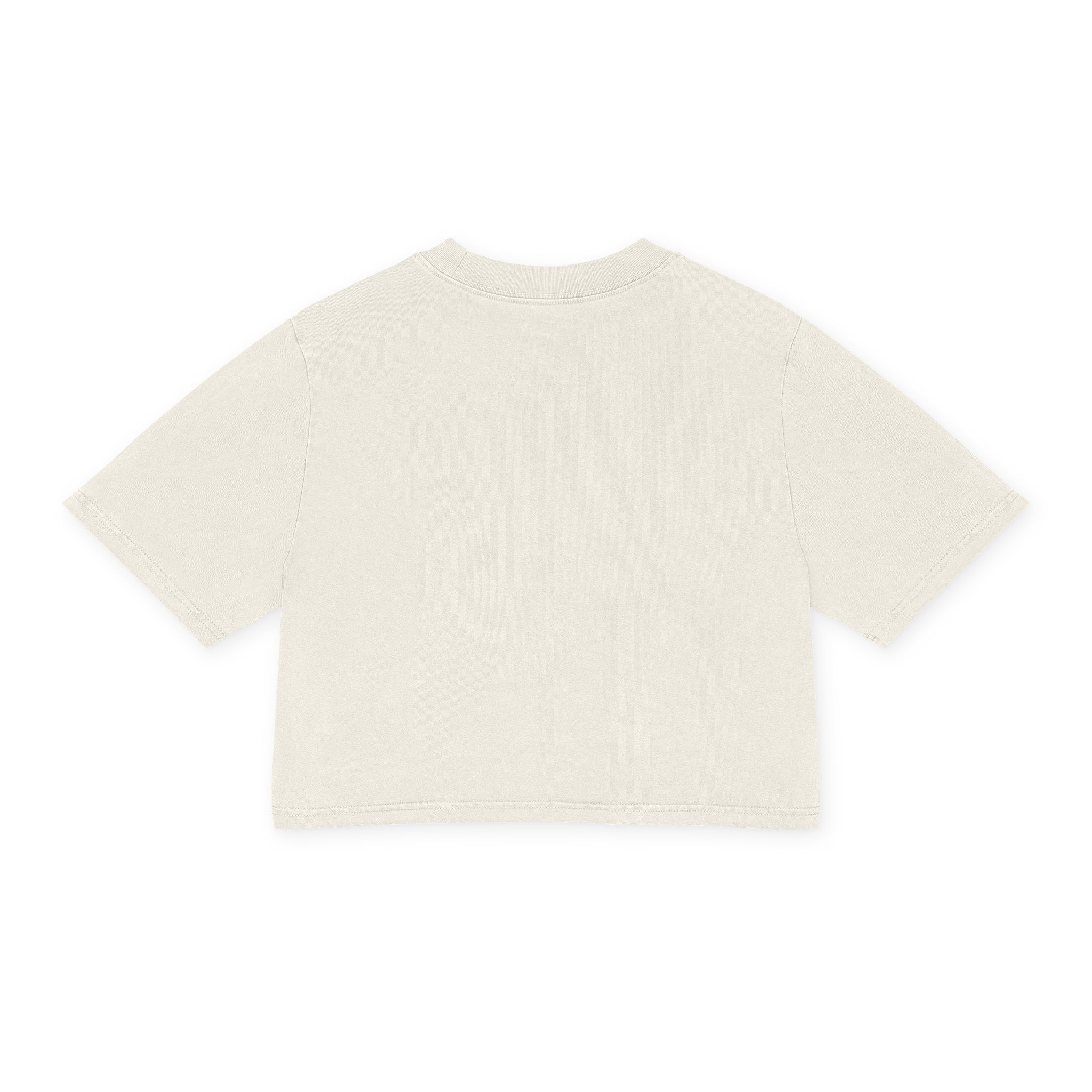 Thank You For Pot Smoking® Women's Faded Crop Tee – Faded Bone view 2