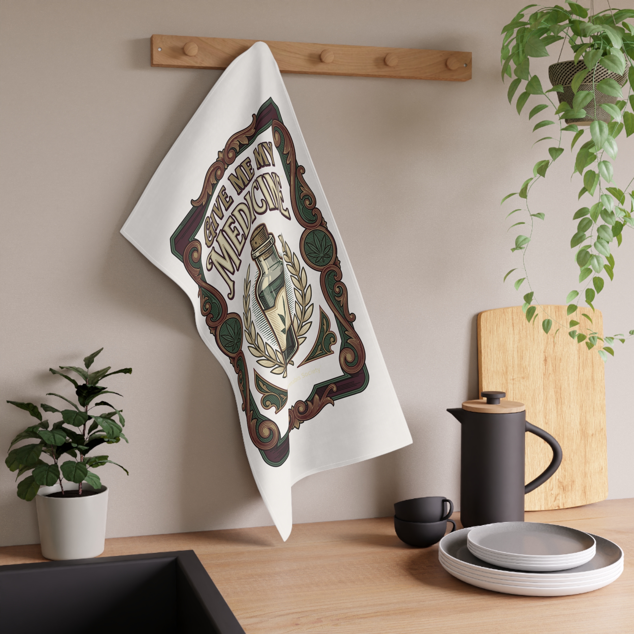 Give Me My Medicine™ Kitchen Tea Towel – Cotton Twill – view 6