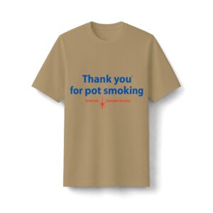 Thank You For Pot Smoking® Oversized Heavyweight Tee – Tan