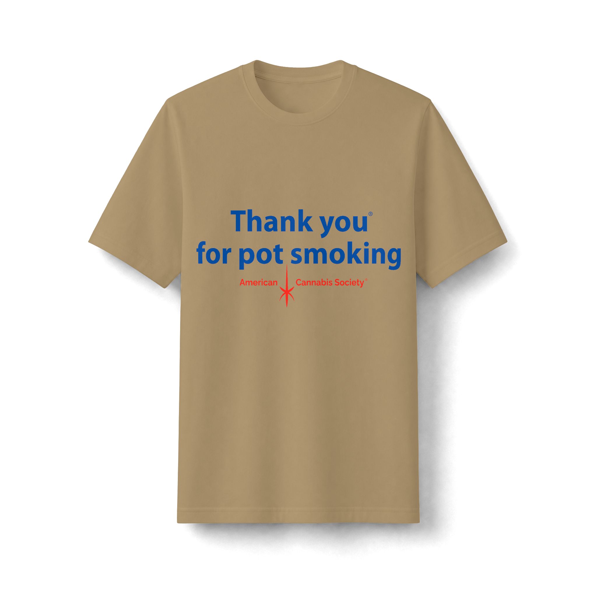 Thank You For Pot Smoking® Oversized Heavyweight Tee – Tan