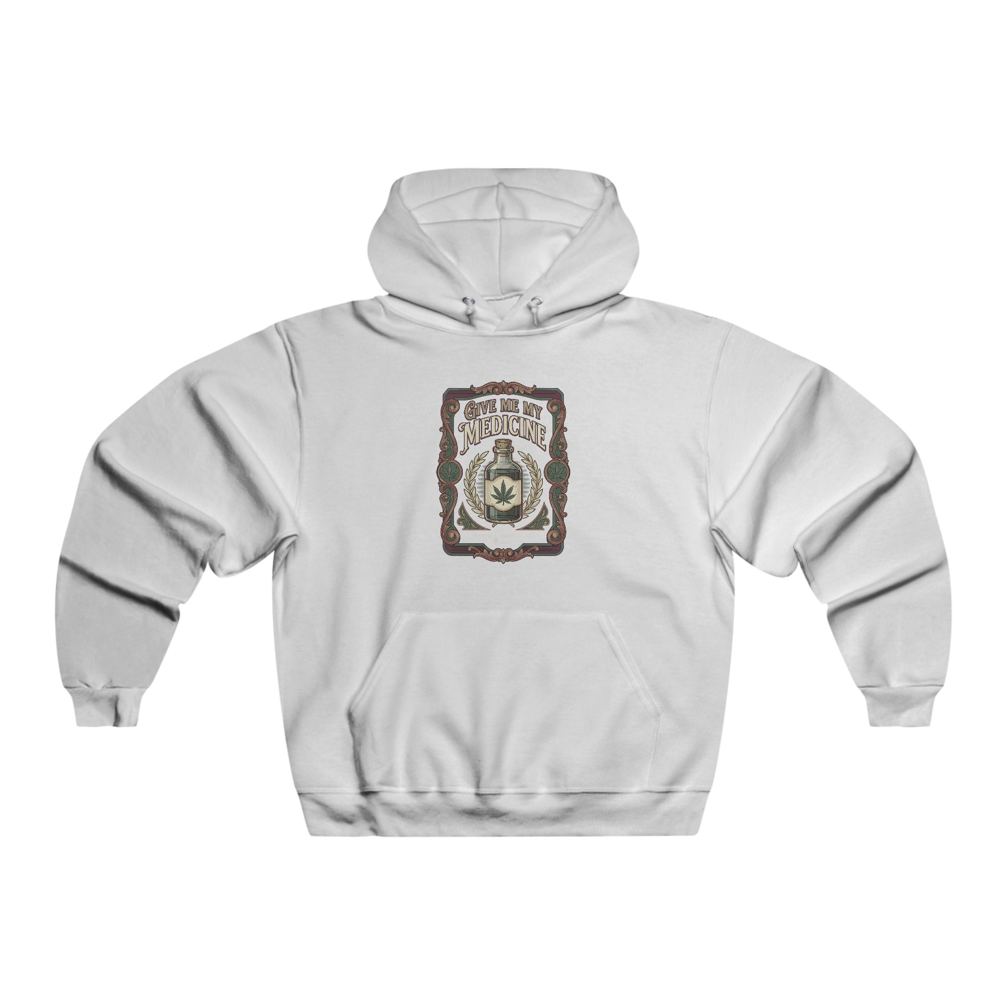 Give Me My Medicine™ Men's Fleece Hoodie – White